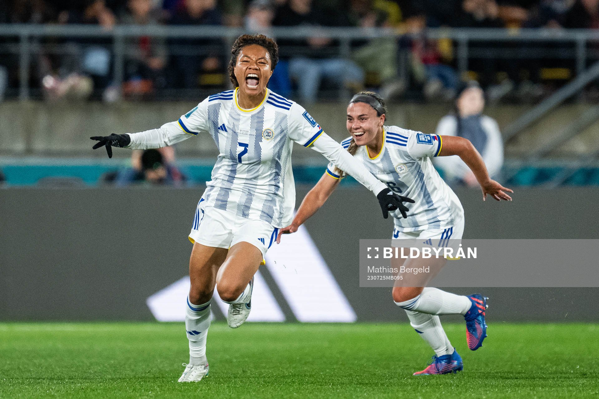 Sarina Bolden of Philippines celebrates