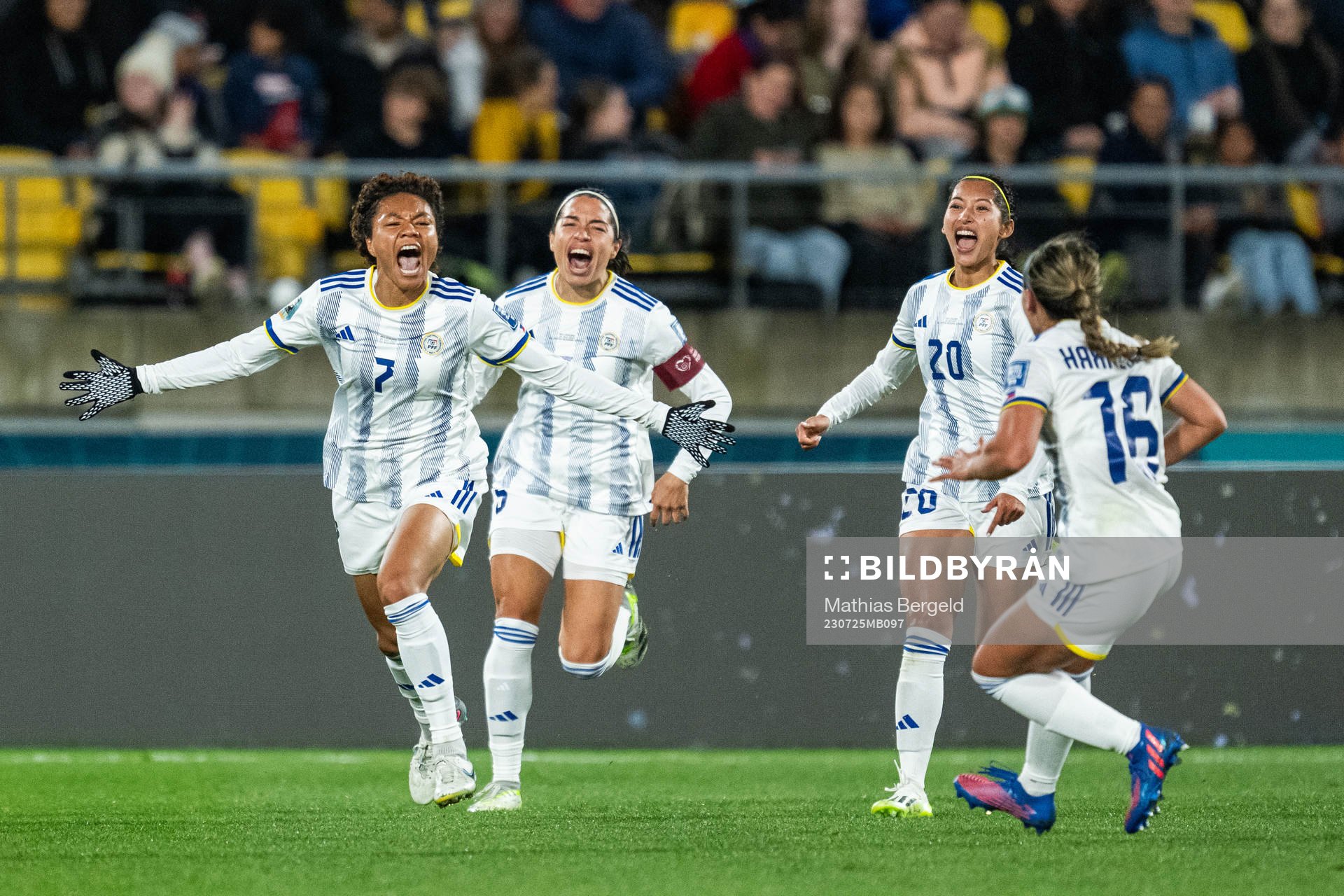 Sarina Bolden of Philippines celebrates