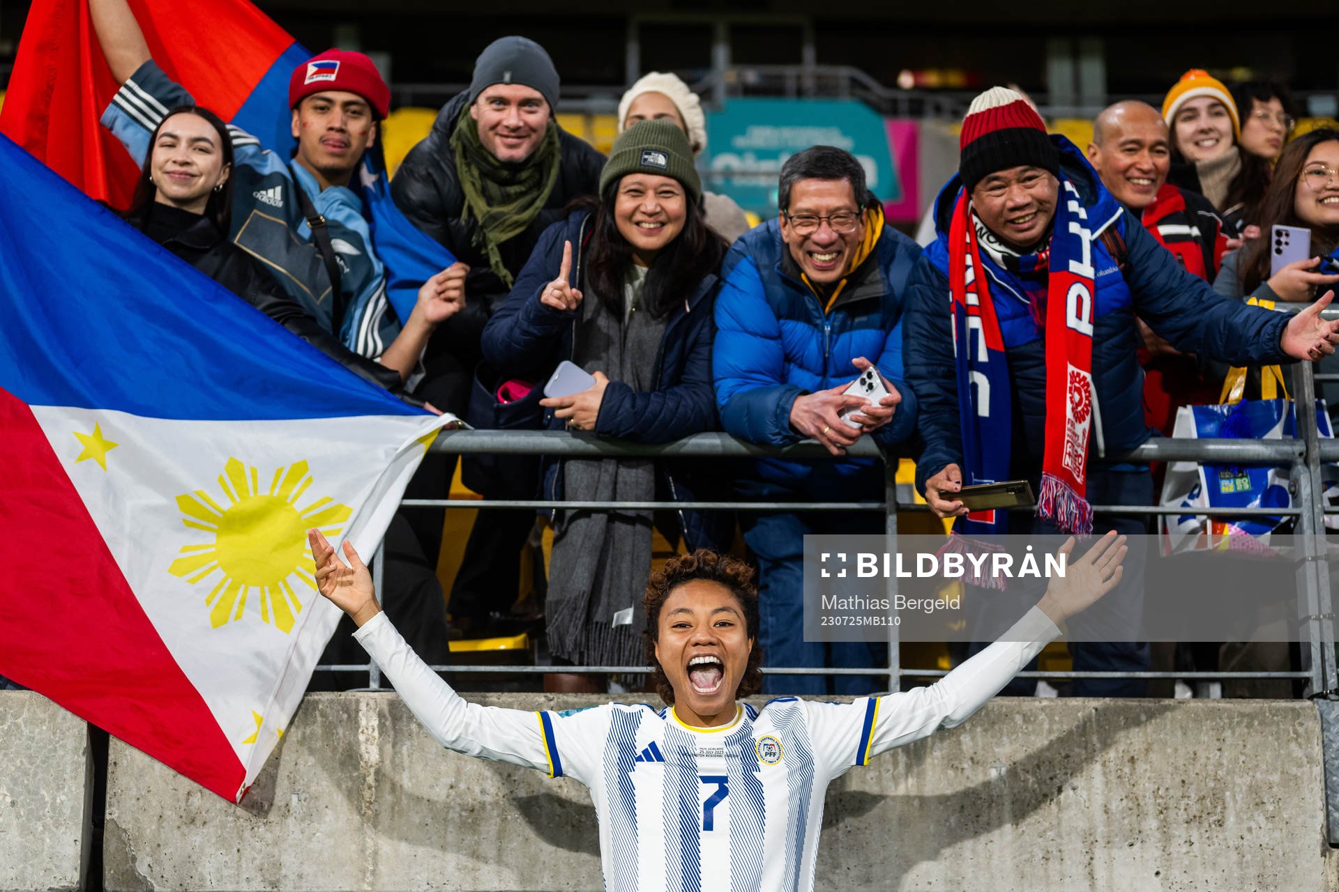 Sarina Bolden of Philippines celebrates