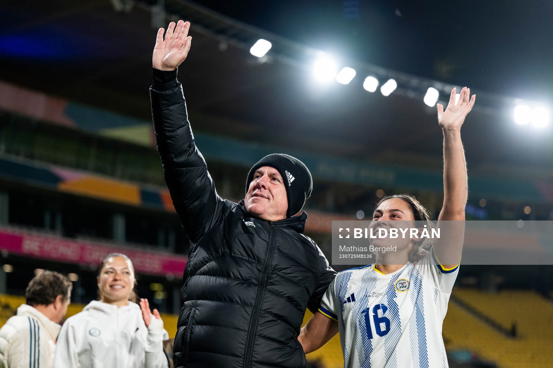 Head coach Alen Stajcic and Sofia Harrison of Philippines
