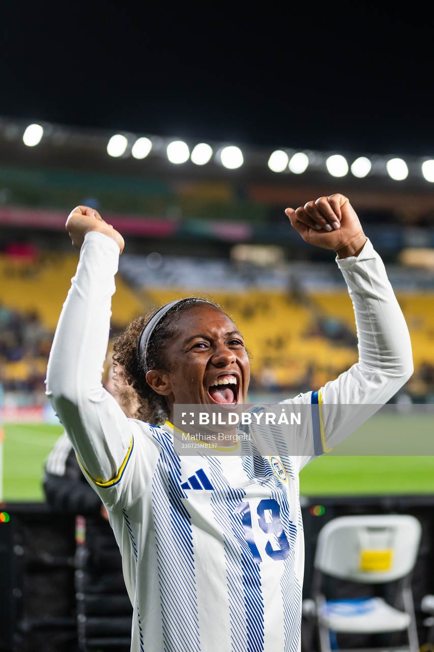 Dominique Randle of Philippines celebrates