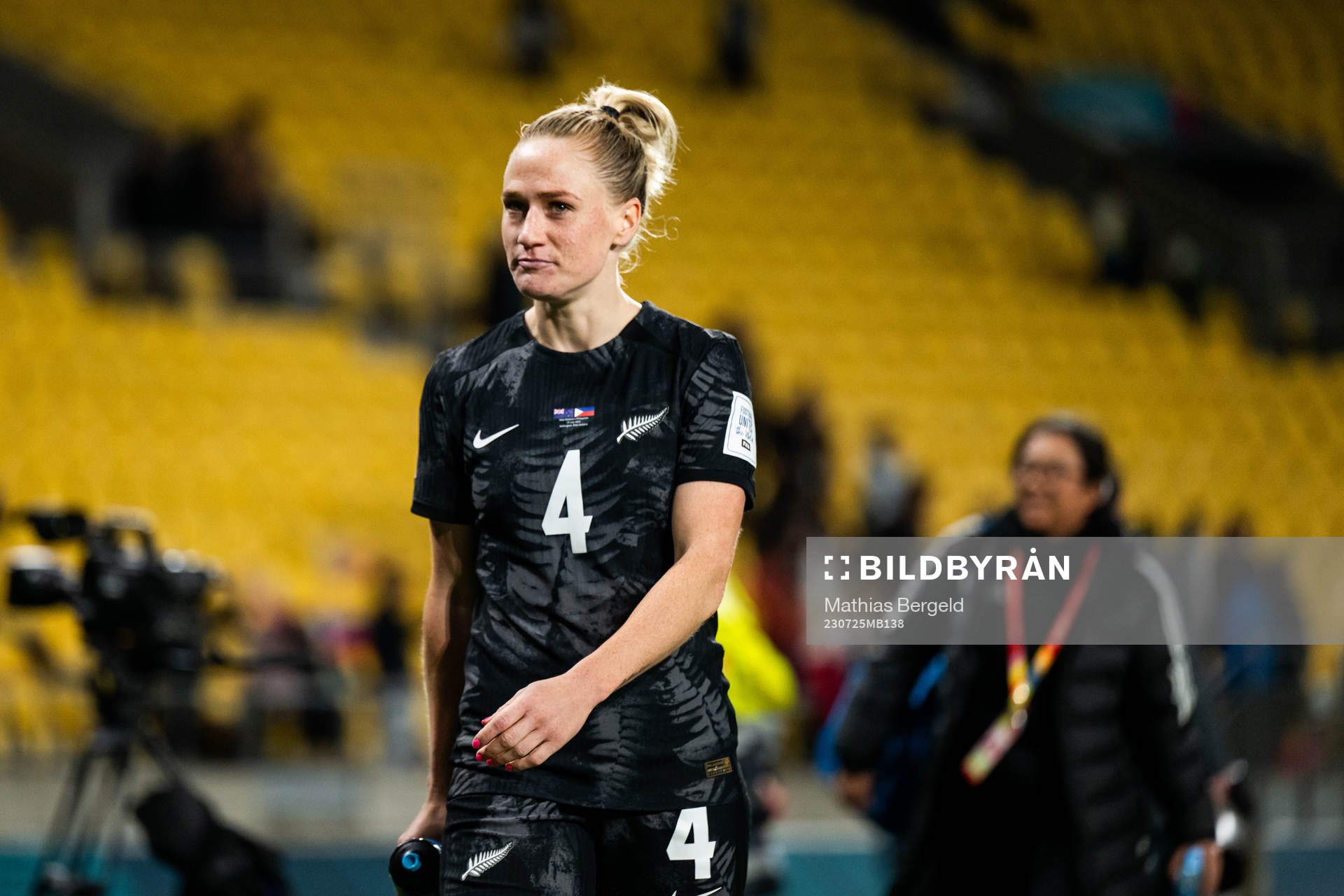CJ Bott of New Zealand looks dejected