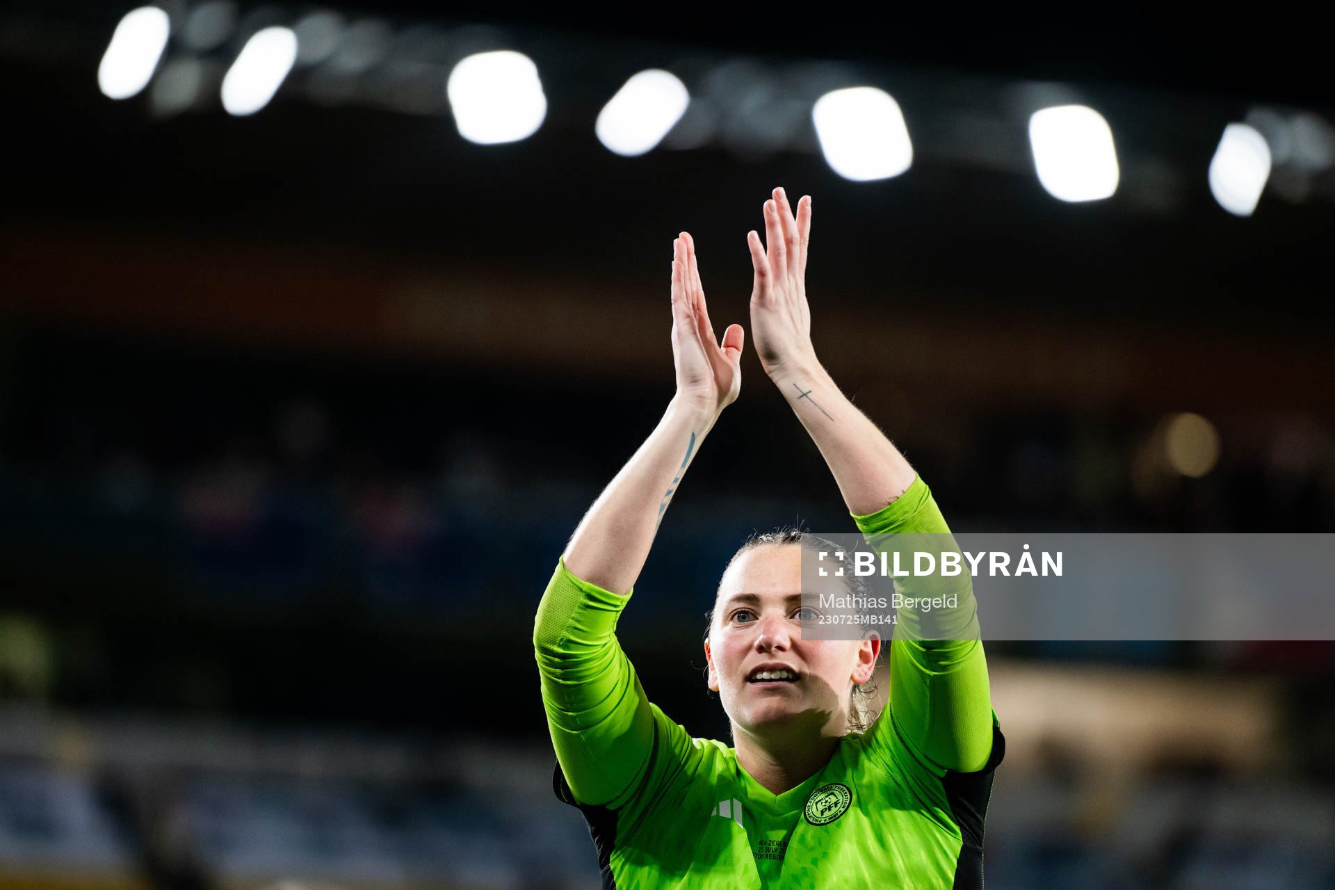 Goalkeeper Olivia McDaniel of Philippines celebrates