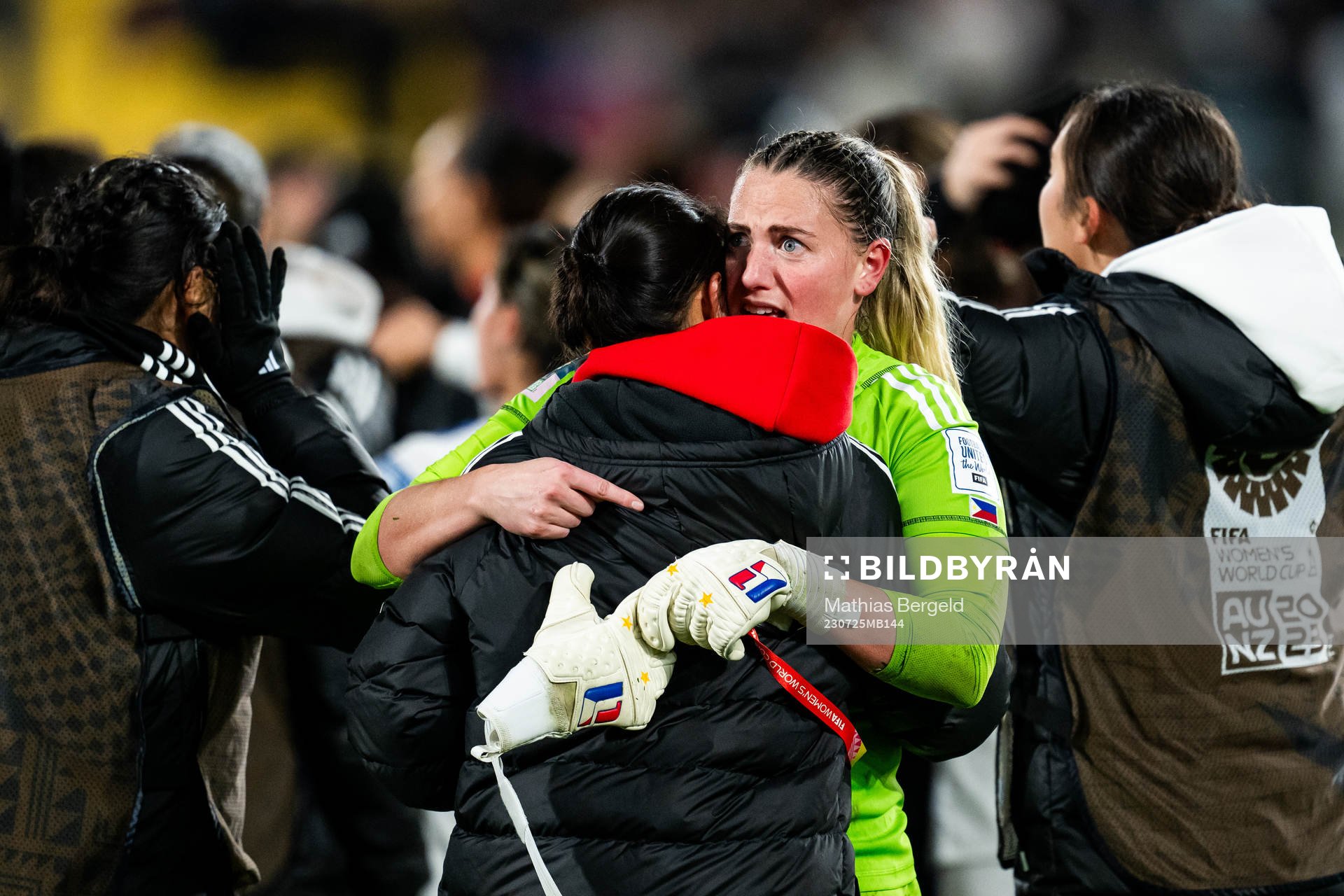 goalkeeper Olivia McDaniel of Philippines celebrates with