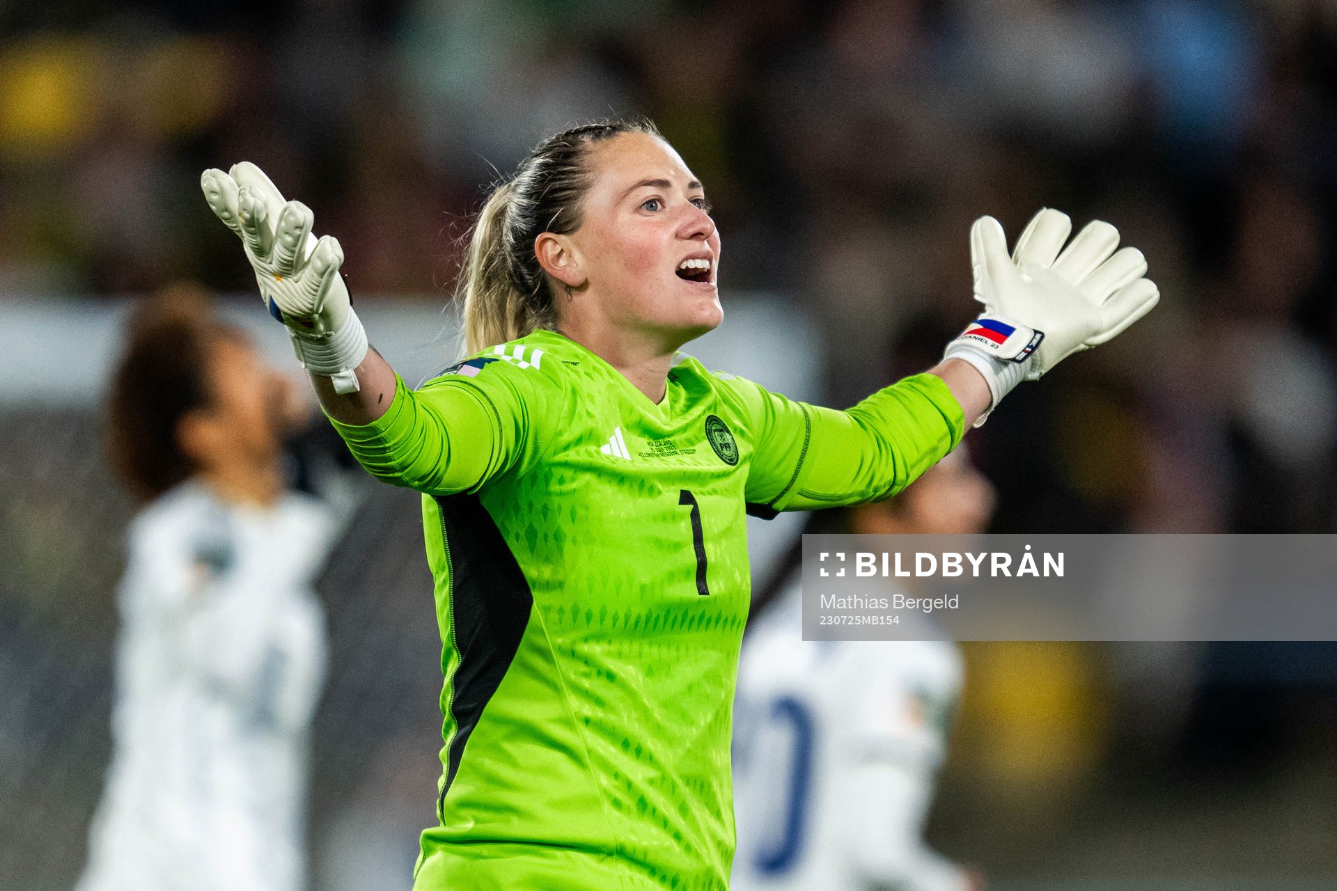 goalkeeper Olivia McDaniel of Philippines celebrates