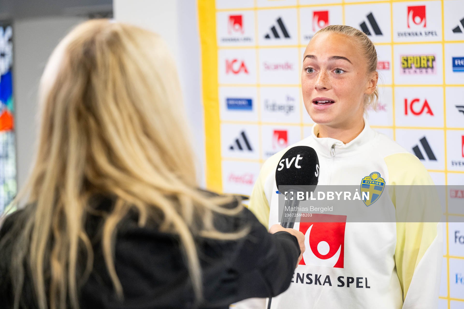 Hanna Bennison of the Swedish women's football team at a