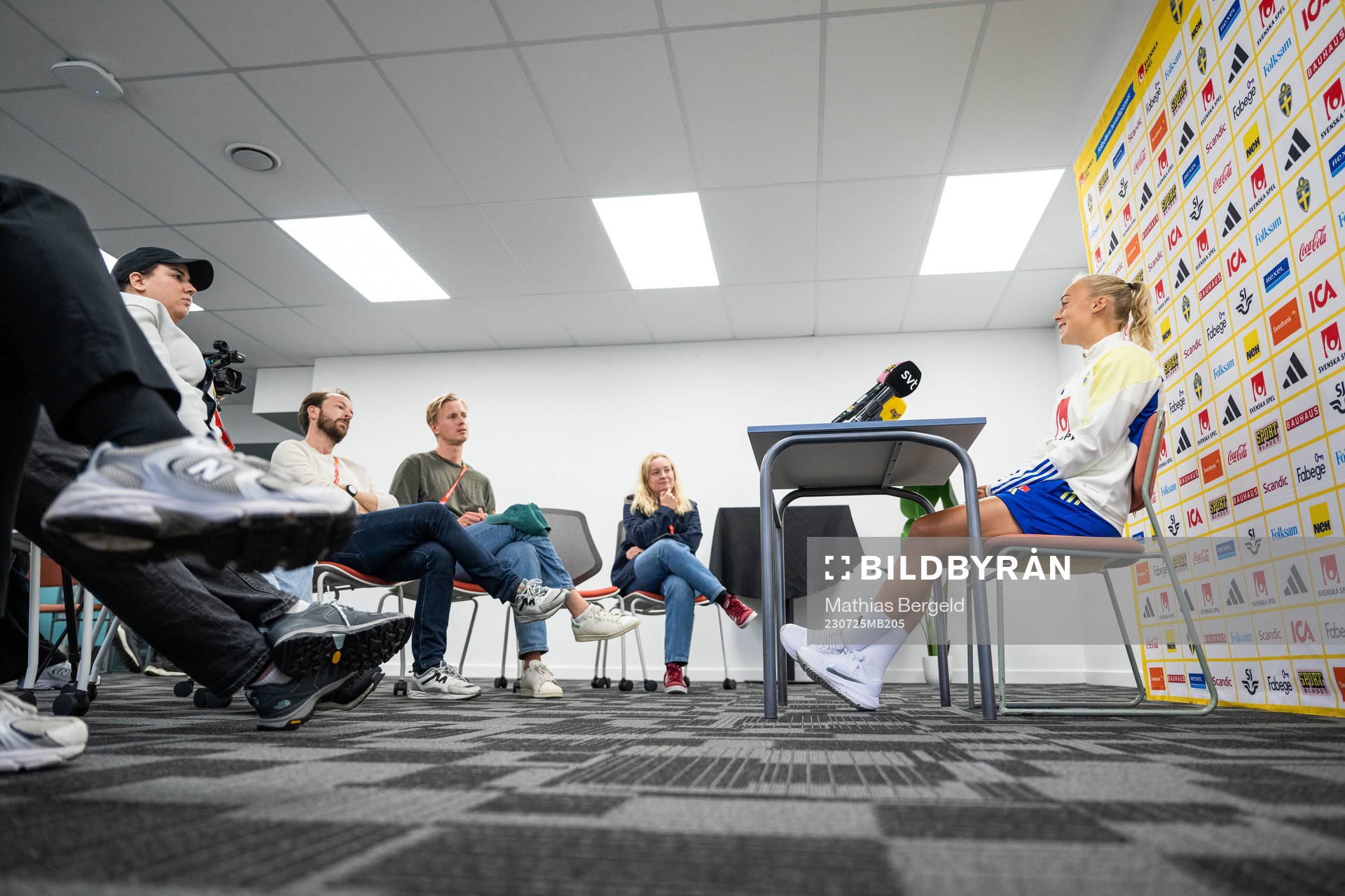 Hanna Bennison of the Swedish women's football team at a