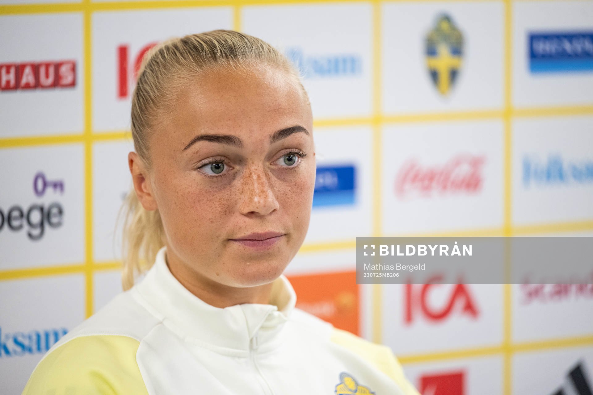 Hanna Bennison of the Swedish women's football team at a