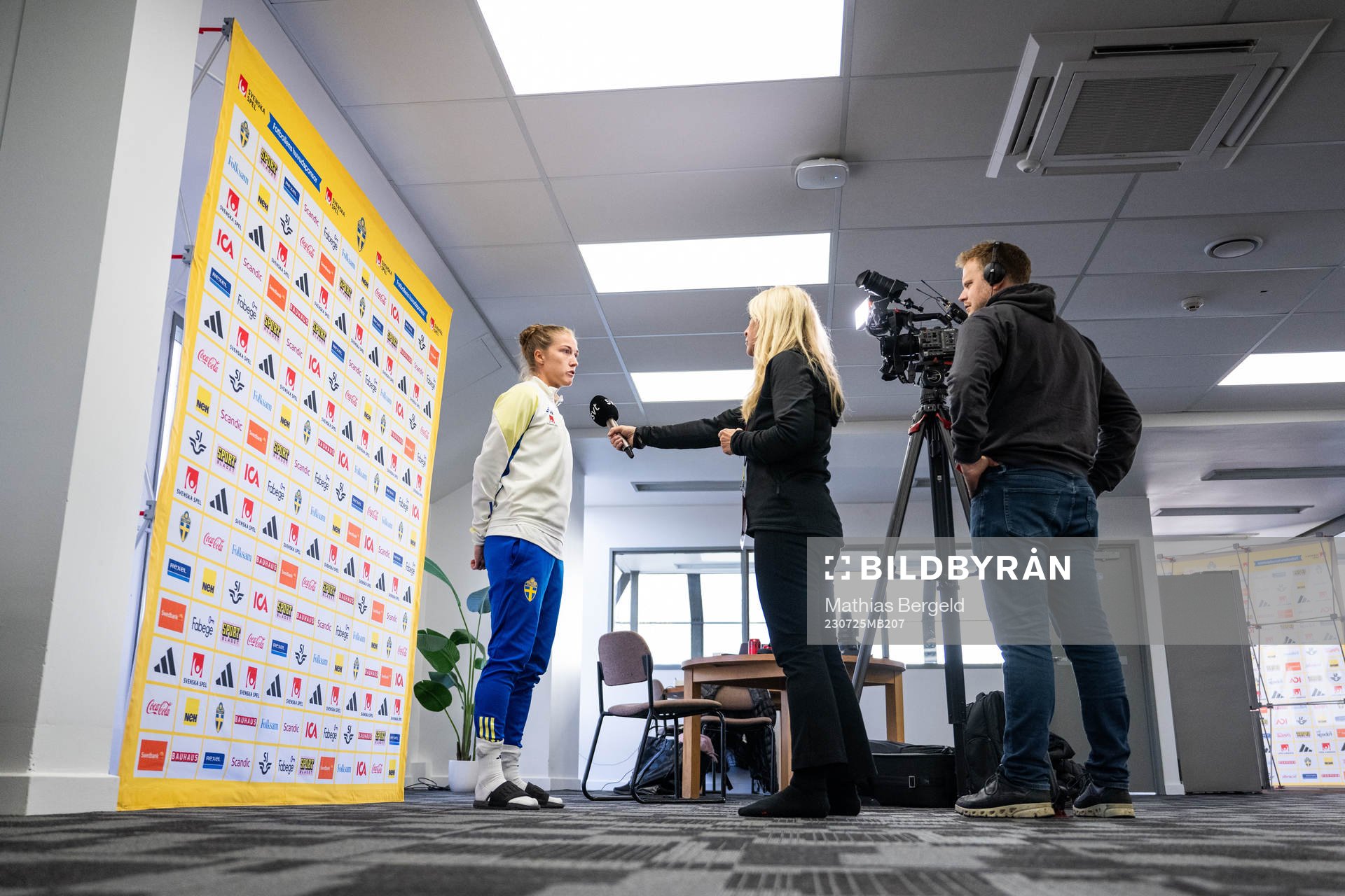 Filippa Angeldahl of the Swedish women's football team at a