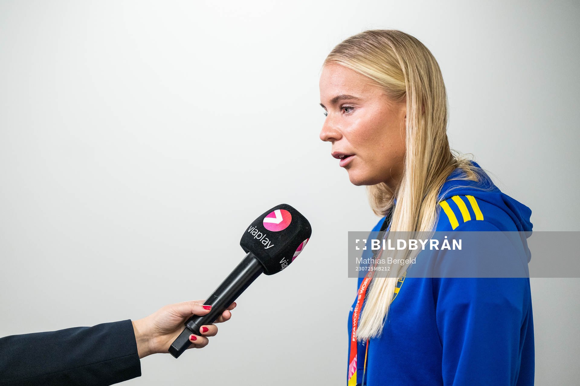 Stina Lennartsson of the Swedish women's football team at a