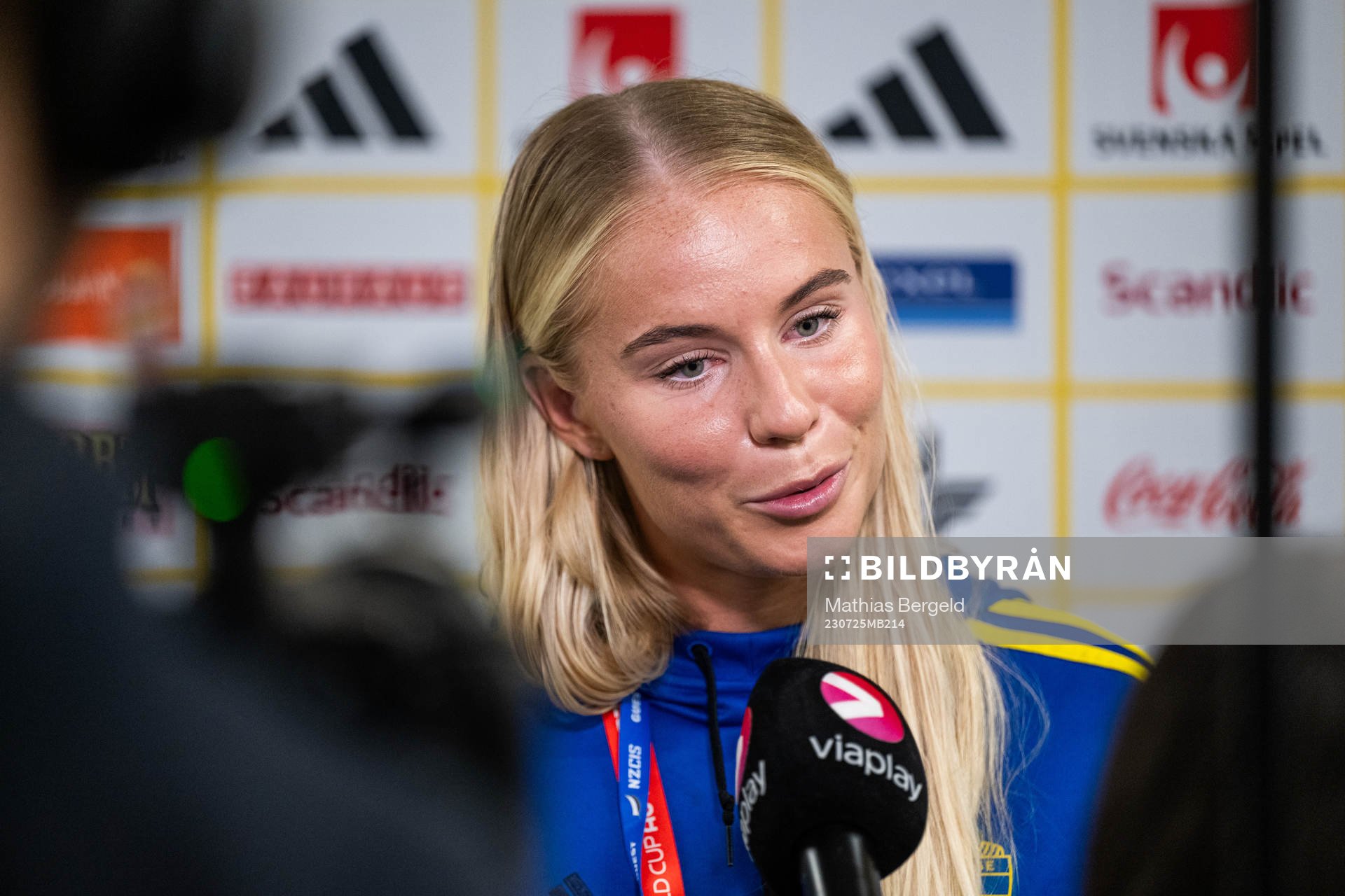 Stina Lennartsson of the Swedish women's football team at a