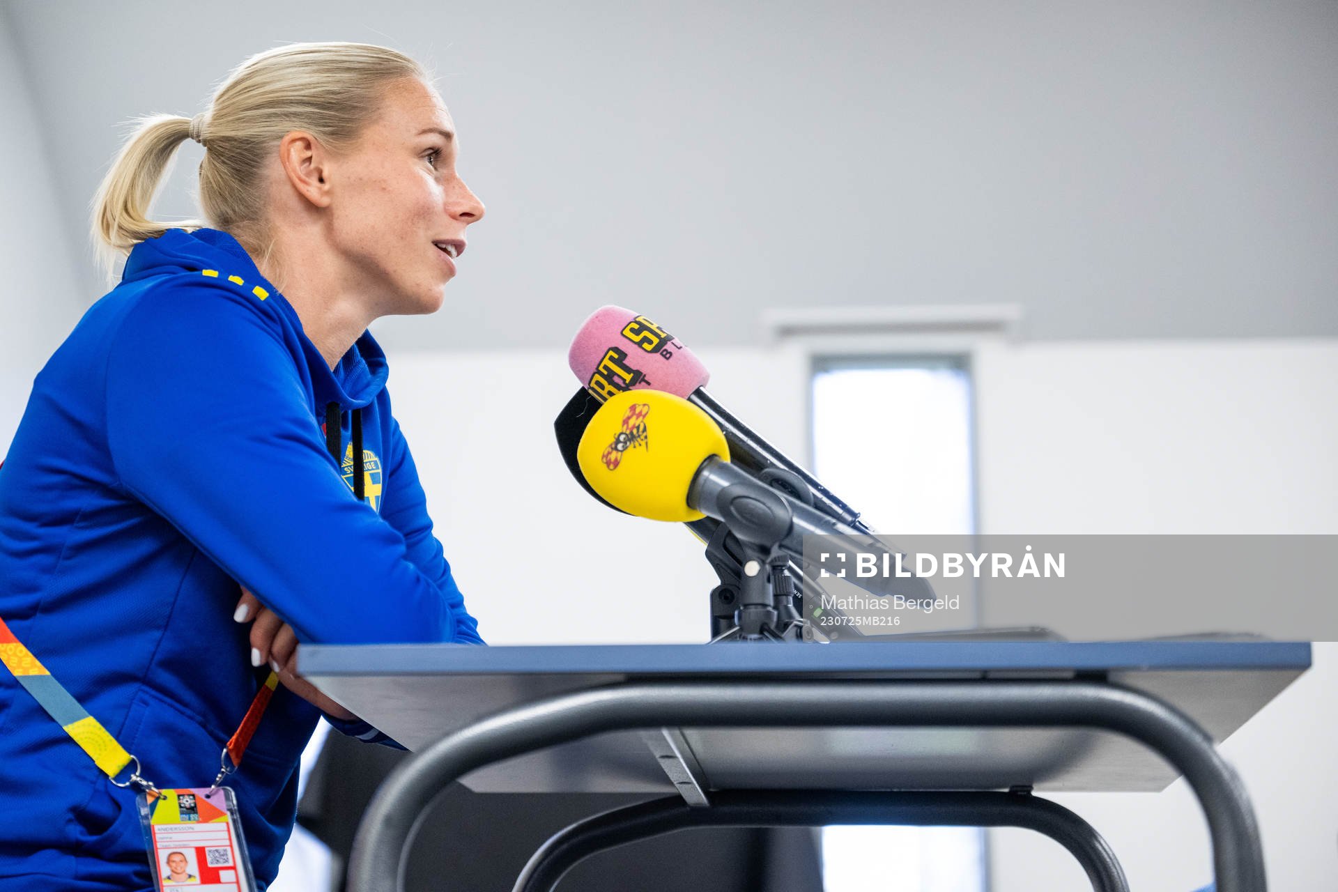 Jonna Andersson of the Swedish women's football team at a