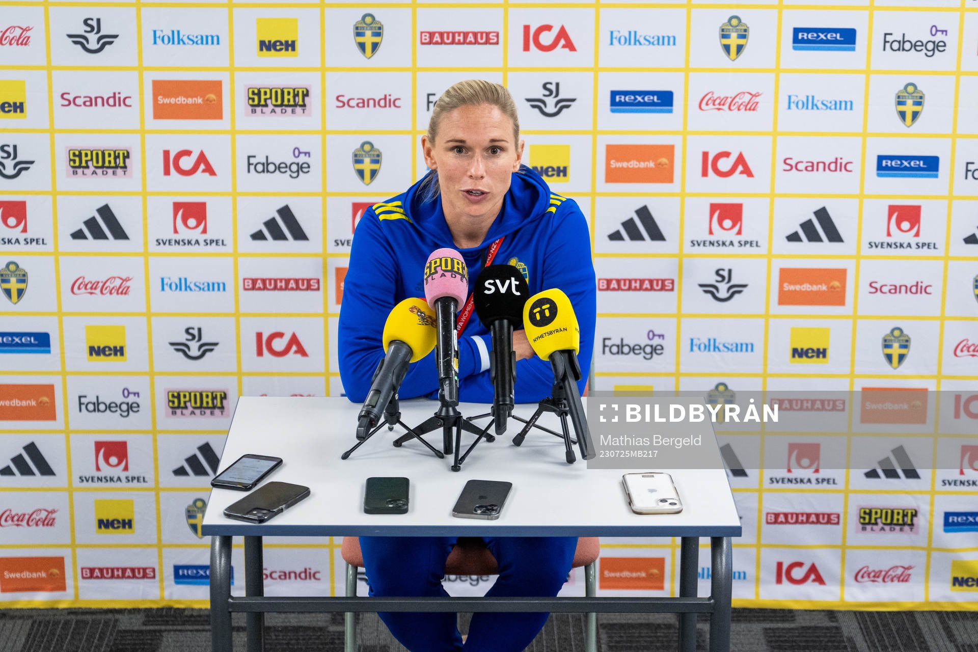Jonna Andersson of the Swedish women's football team at a