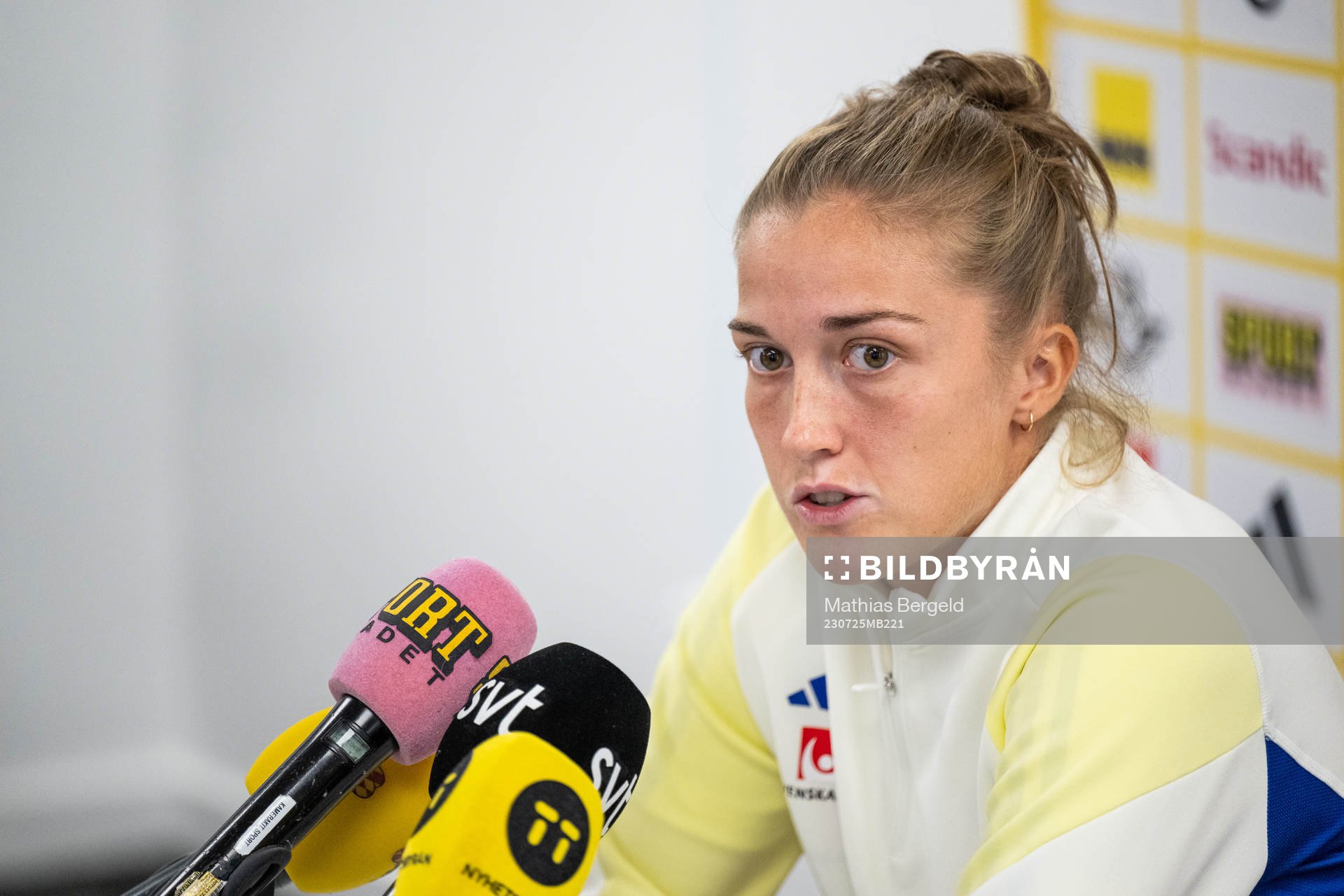 Filippa Angeldahl of the Swedish women's football team at a