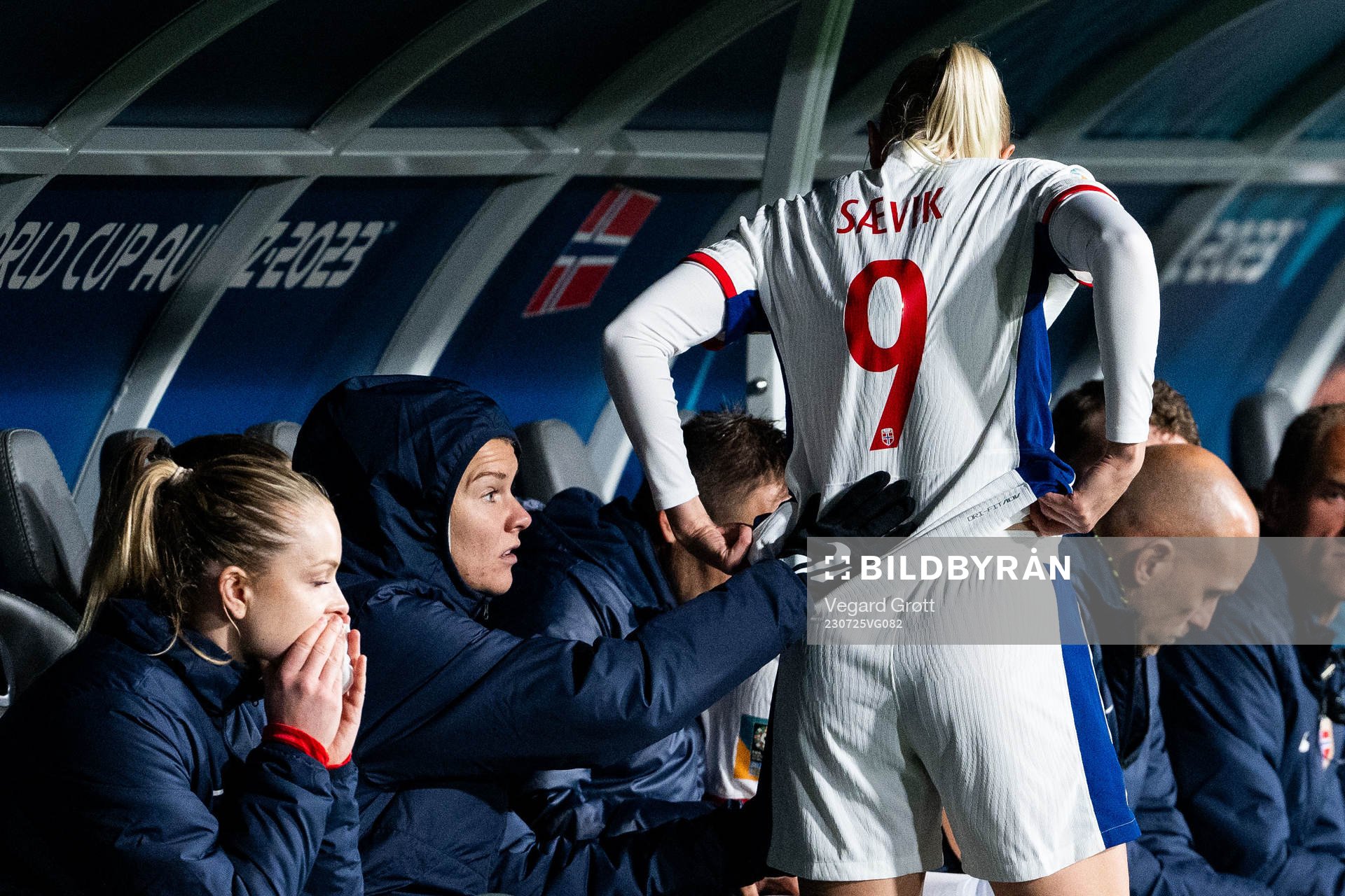 Ada Hegerberg and Karina Sævik of Norway