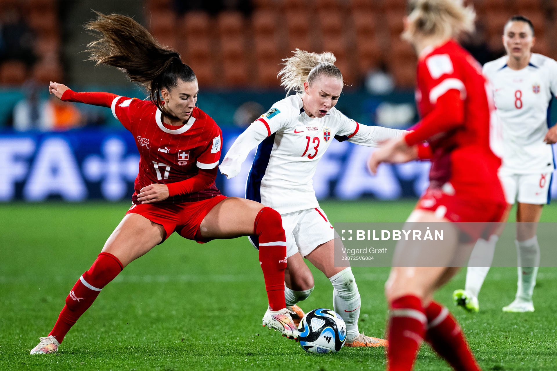 Seraina Piubel of Switzerland and Thea Bjelde of Norway