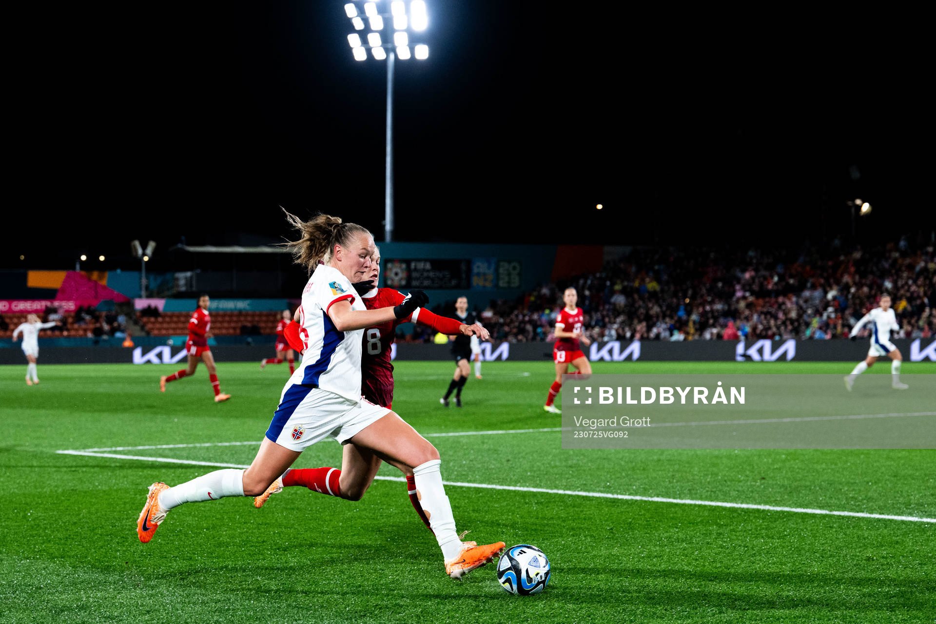 Frida Maanum of Norway and Nadine Riesen of Switzerland