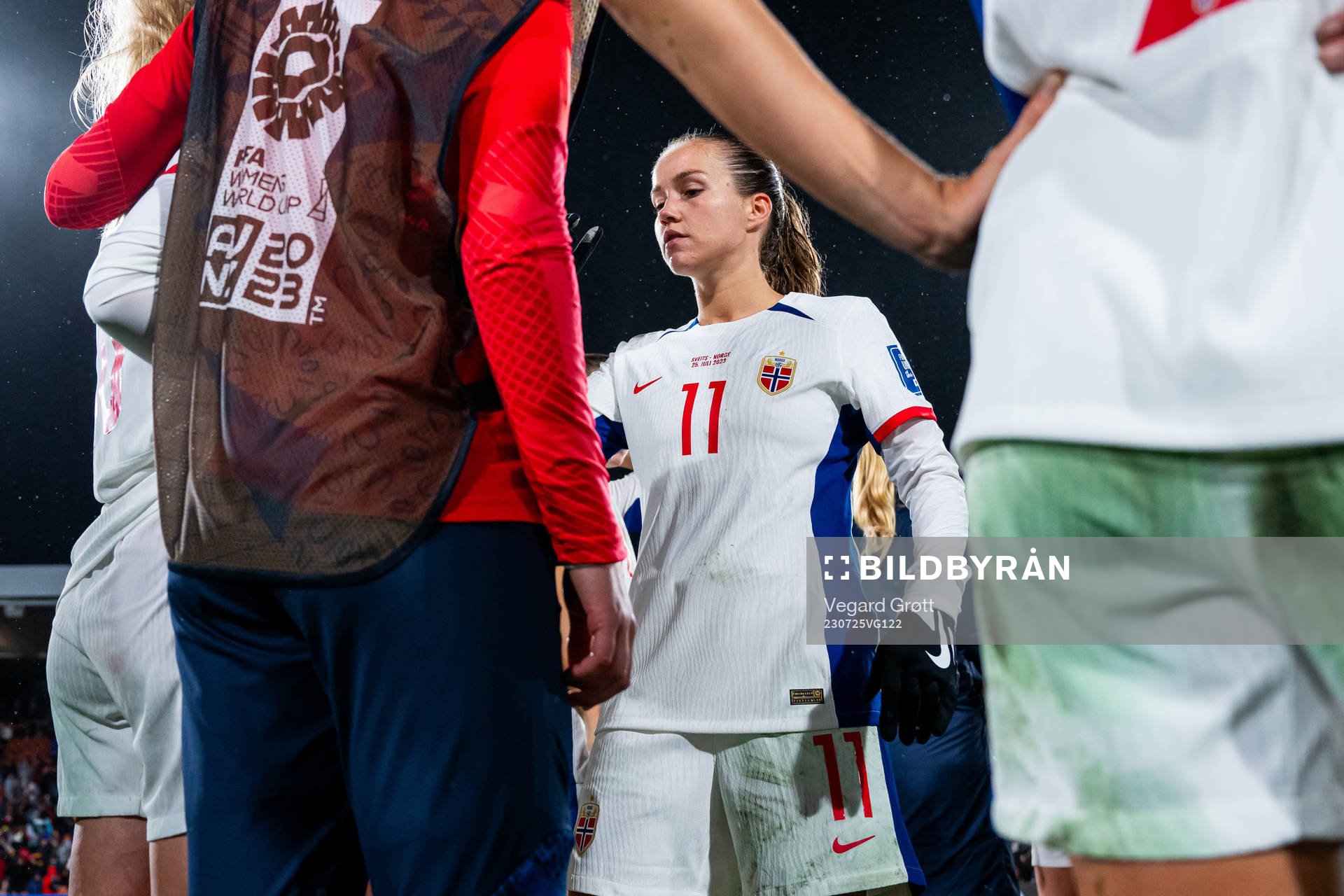 Guro Reiten of Norway looks dejected