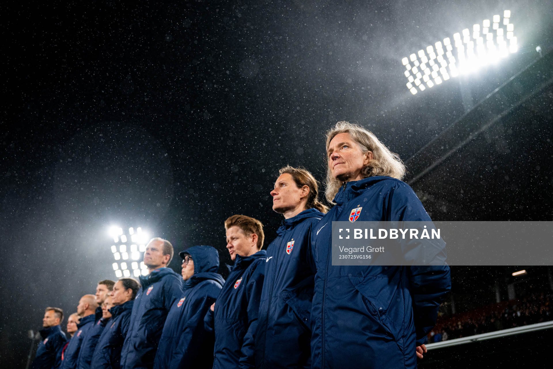Hege Riise, head coach of Norway, with assistant coach