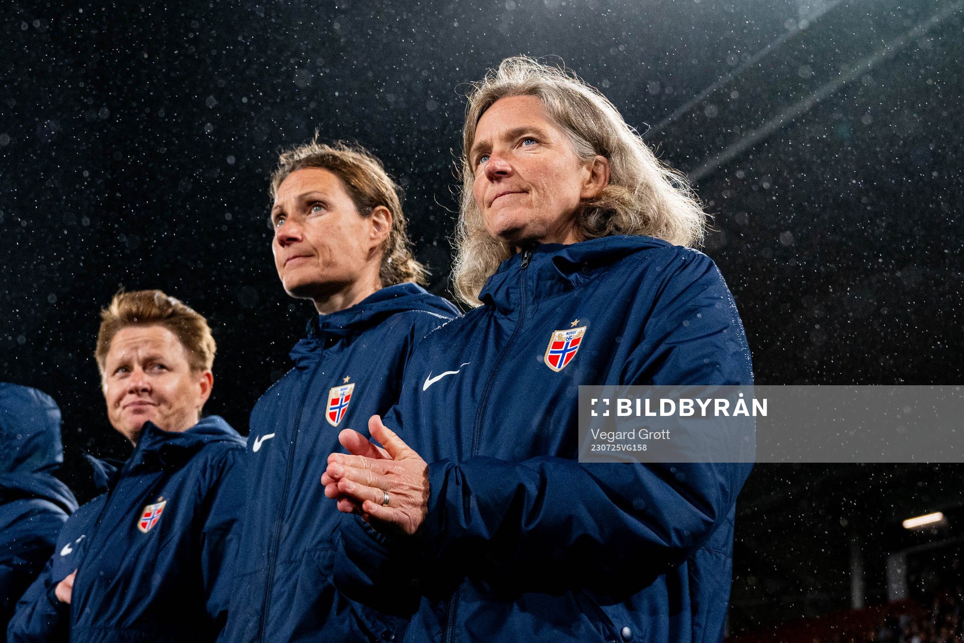Hege Riise, head coach of Norway, with assistant coach