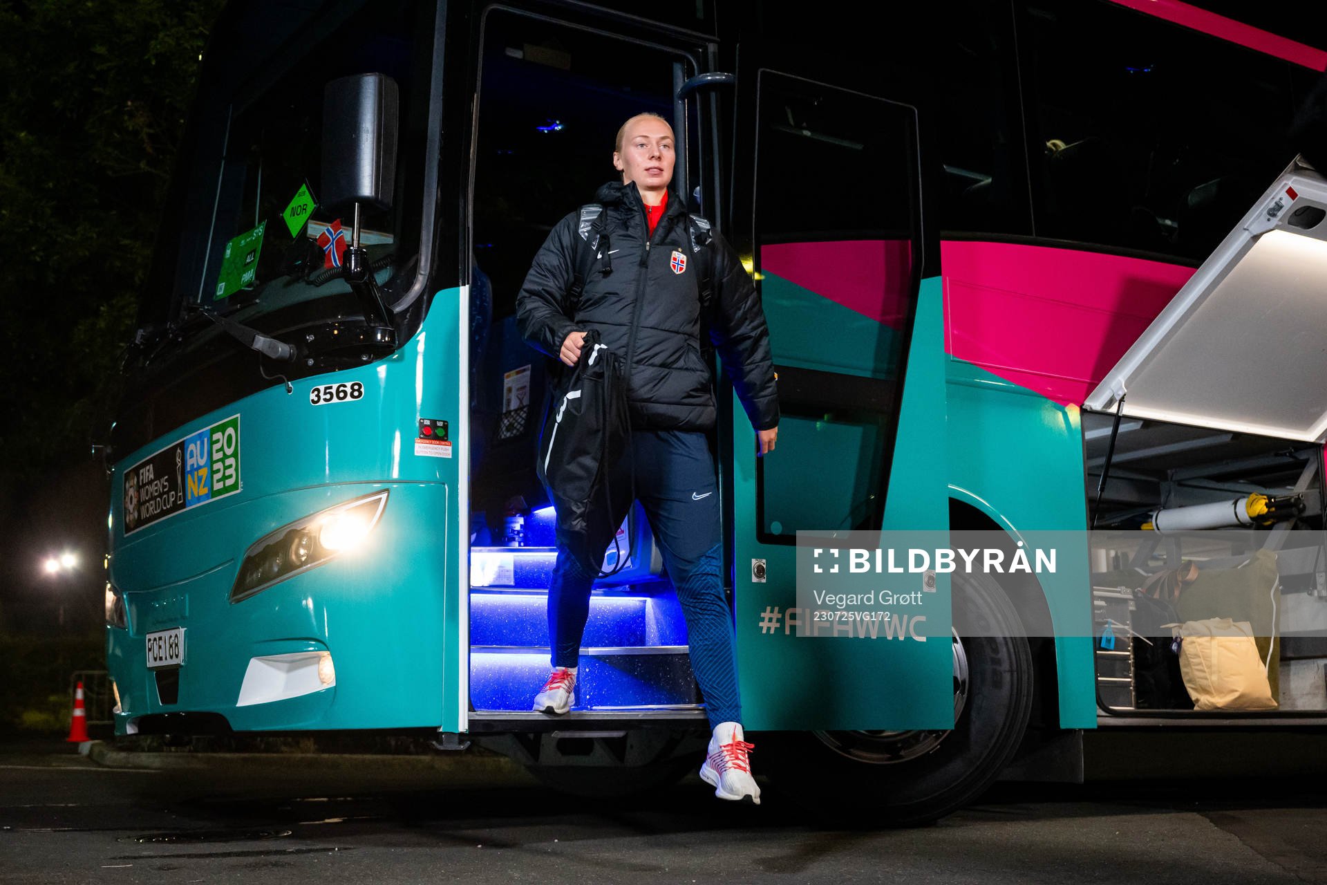 Sara Hørte of Norway arrives