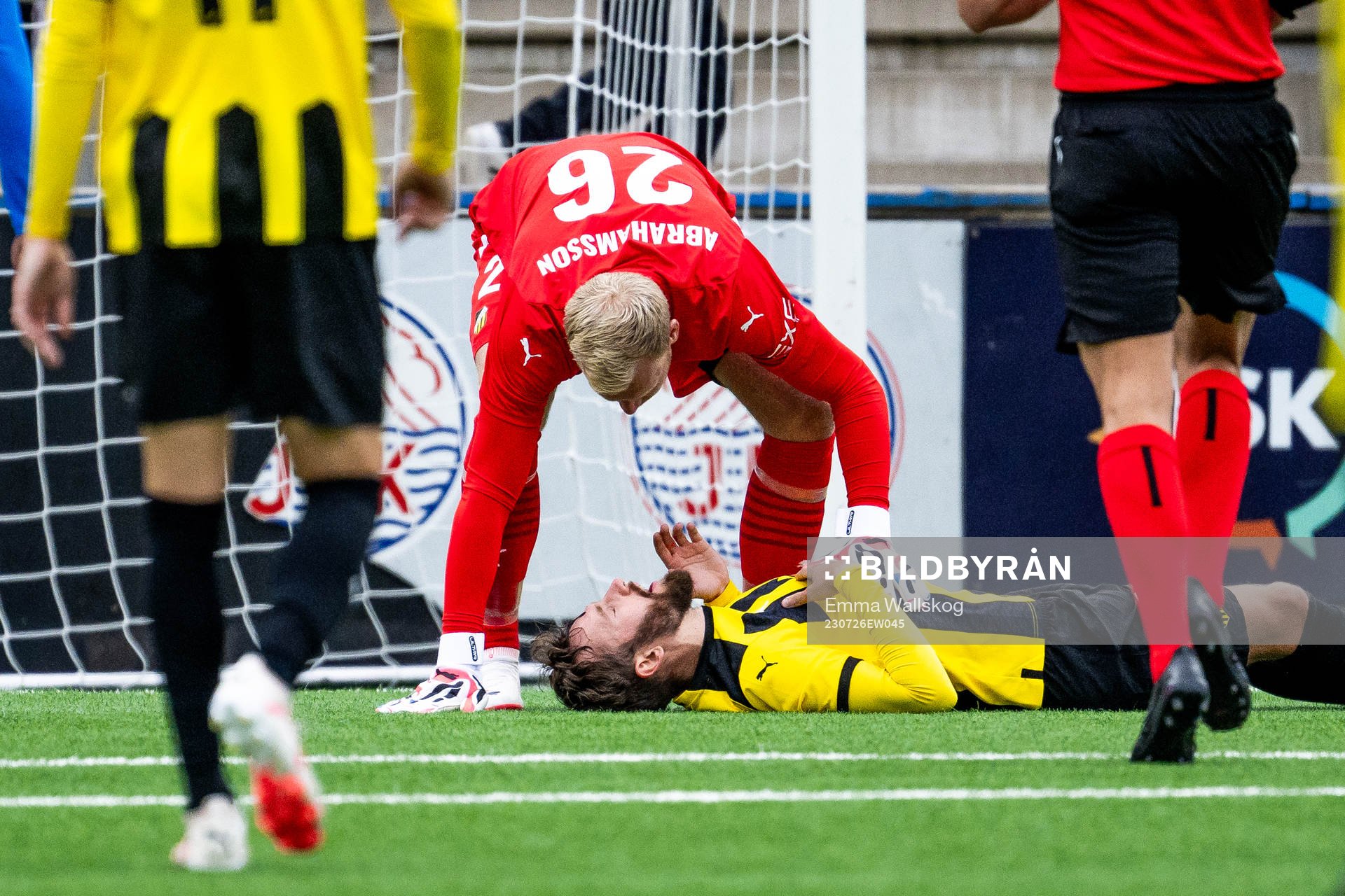 Simon Sandberg of BK Häcken in pain
