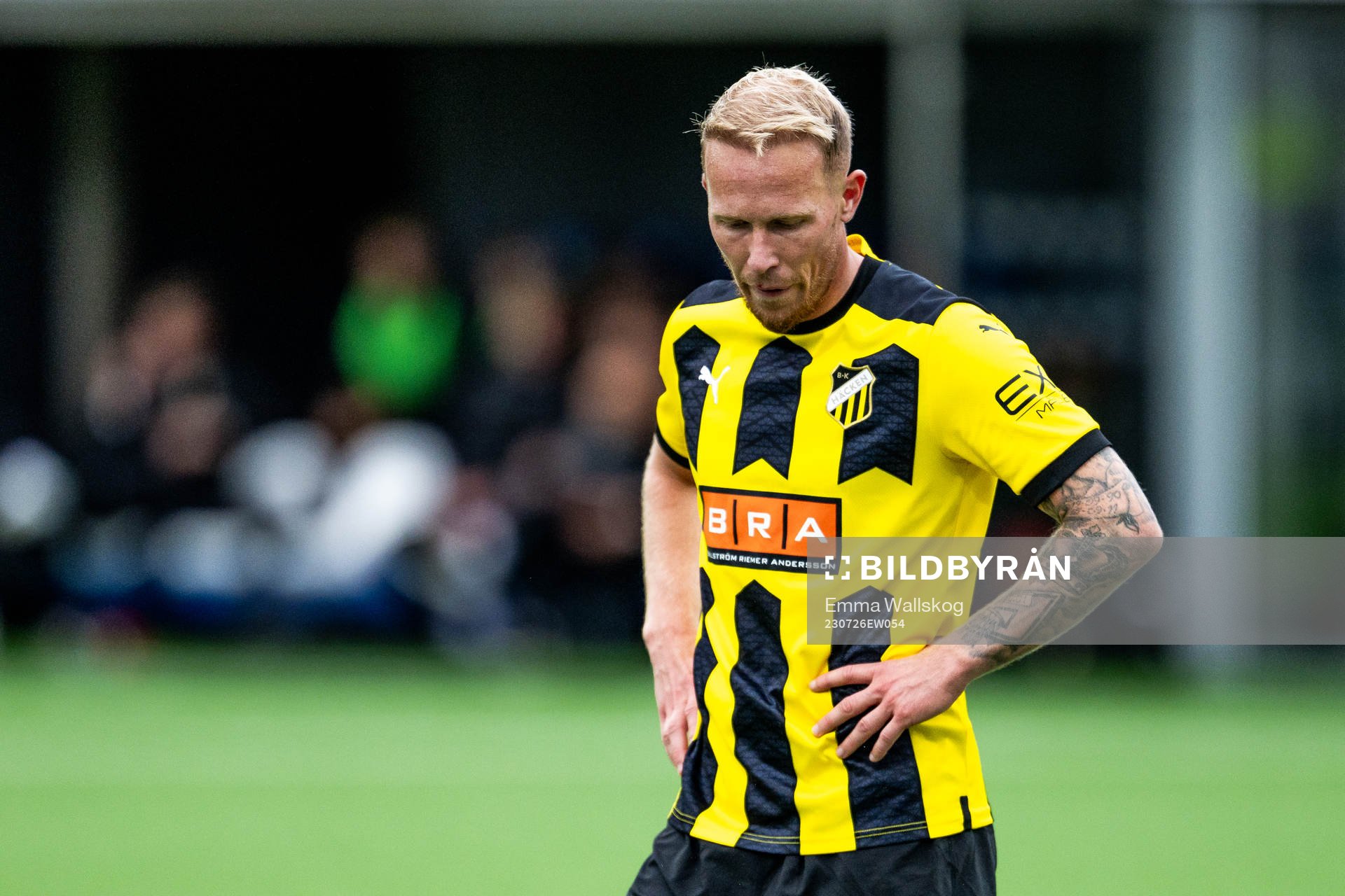 Mikkel Rygaard Jensen of BK Häcken looks dejected