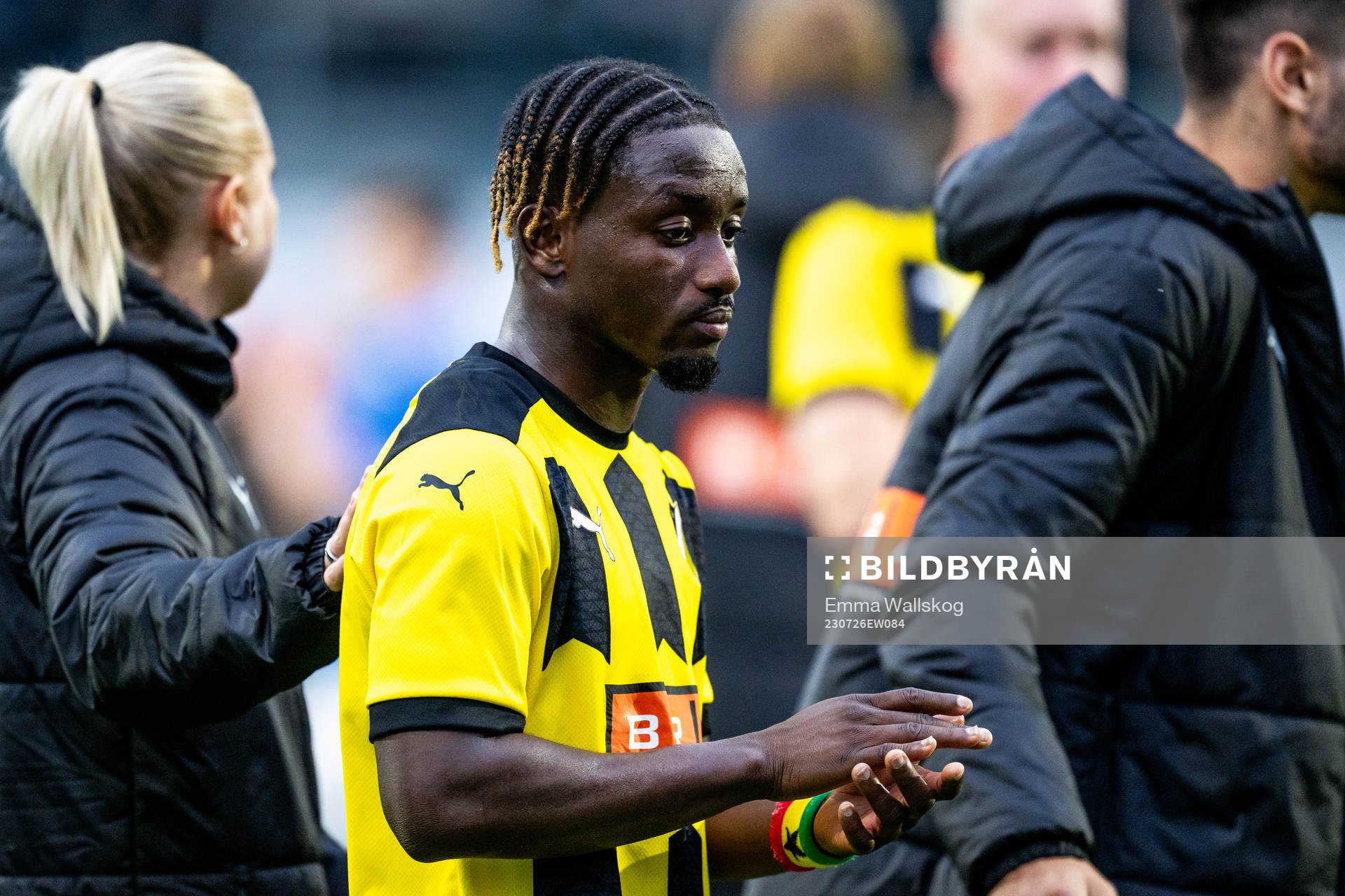 Ibrahim Sadiq of BK Häcken looks dejected