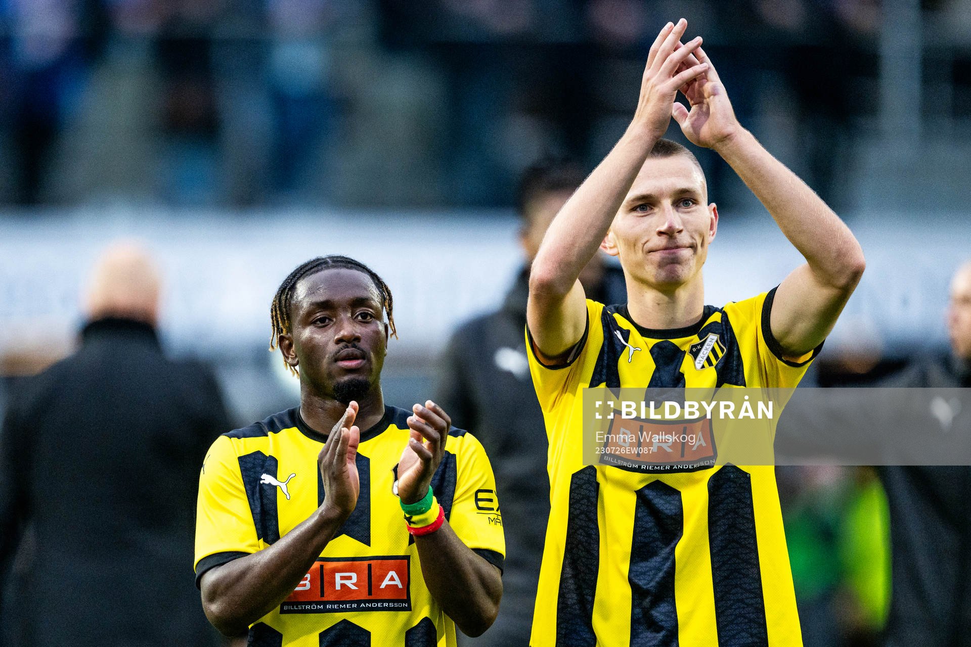 Ibrahim Sadiq and Kristoffer Lund Hansen of BK Häcken