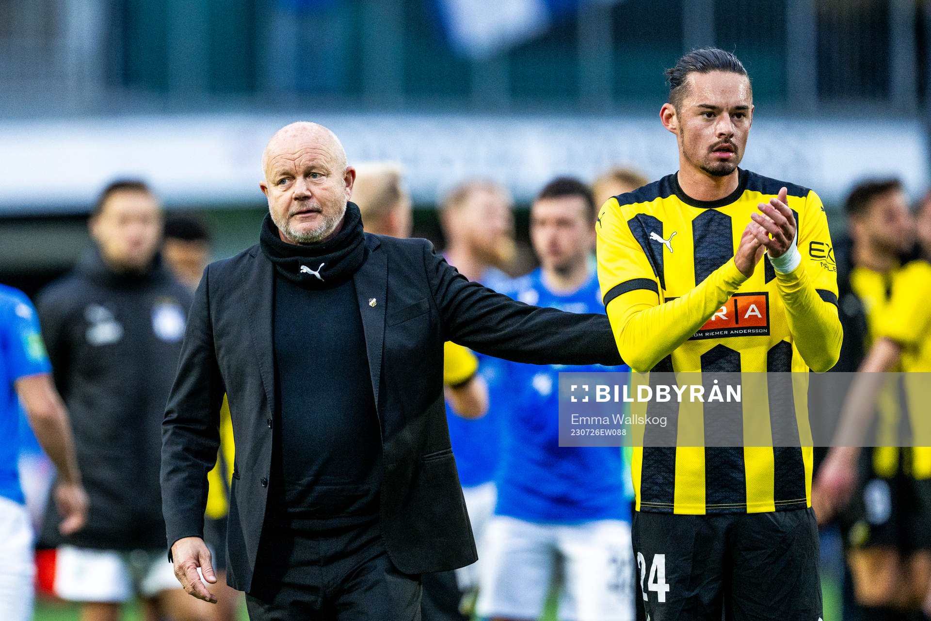 Per-Mathias Høgmo, head coach, and Amor Layouni of BK
