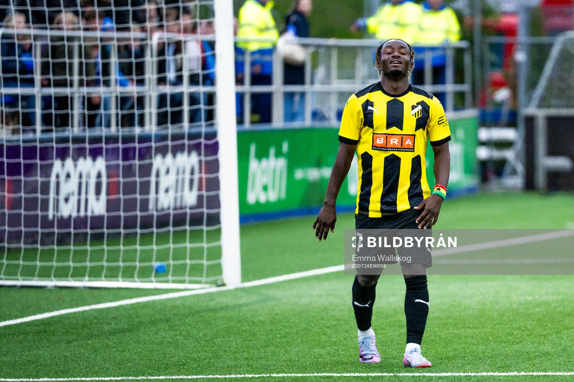 Ibrahim Sadiq of BK Häcken looks dejected