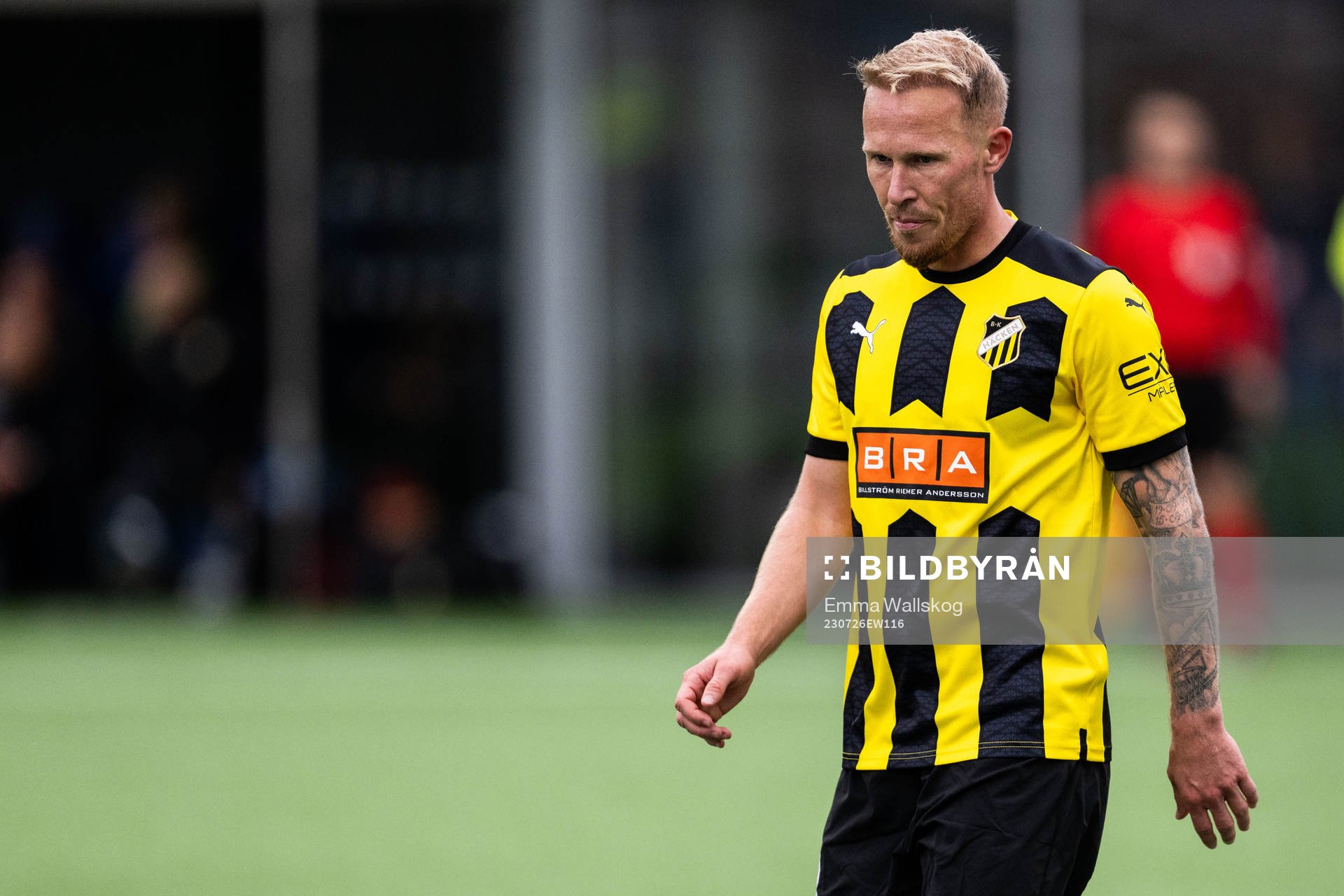 Mikkel Rygaard Jensen of Häcken looks dejected