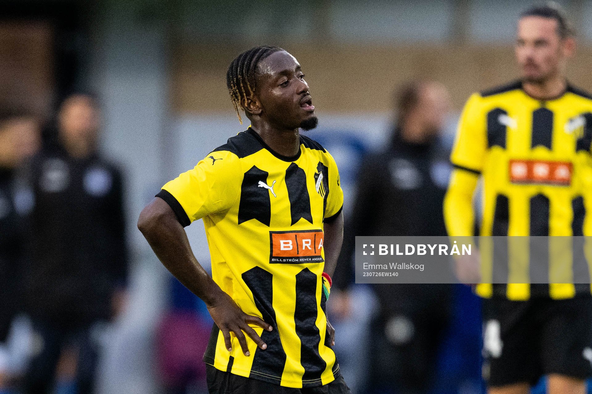 Ibrahim Sadiq of Häcken looks dejected