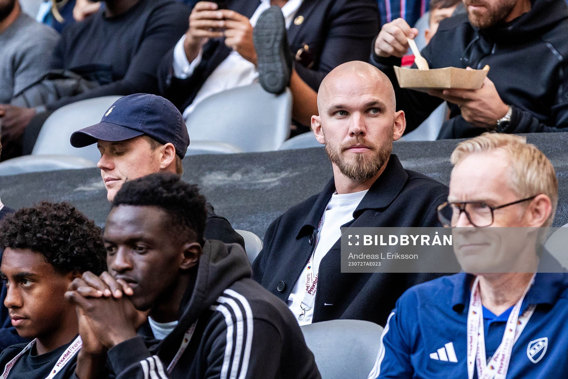 Marcus Danielson of Djurgården in the stands