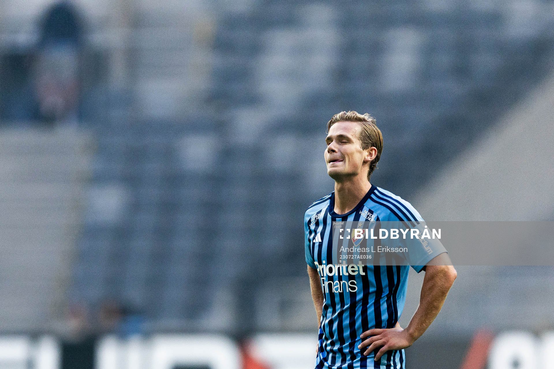 Hampus Finndell of Djurgården looks dejected