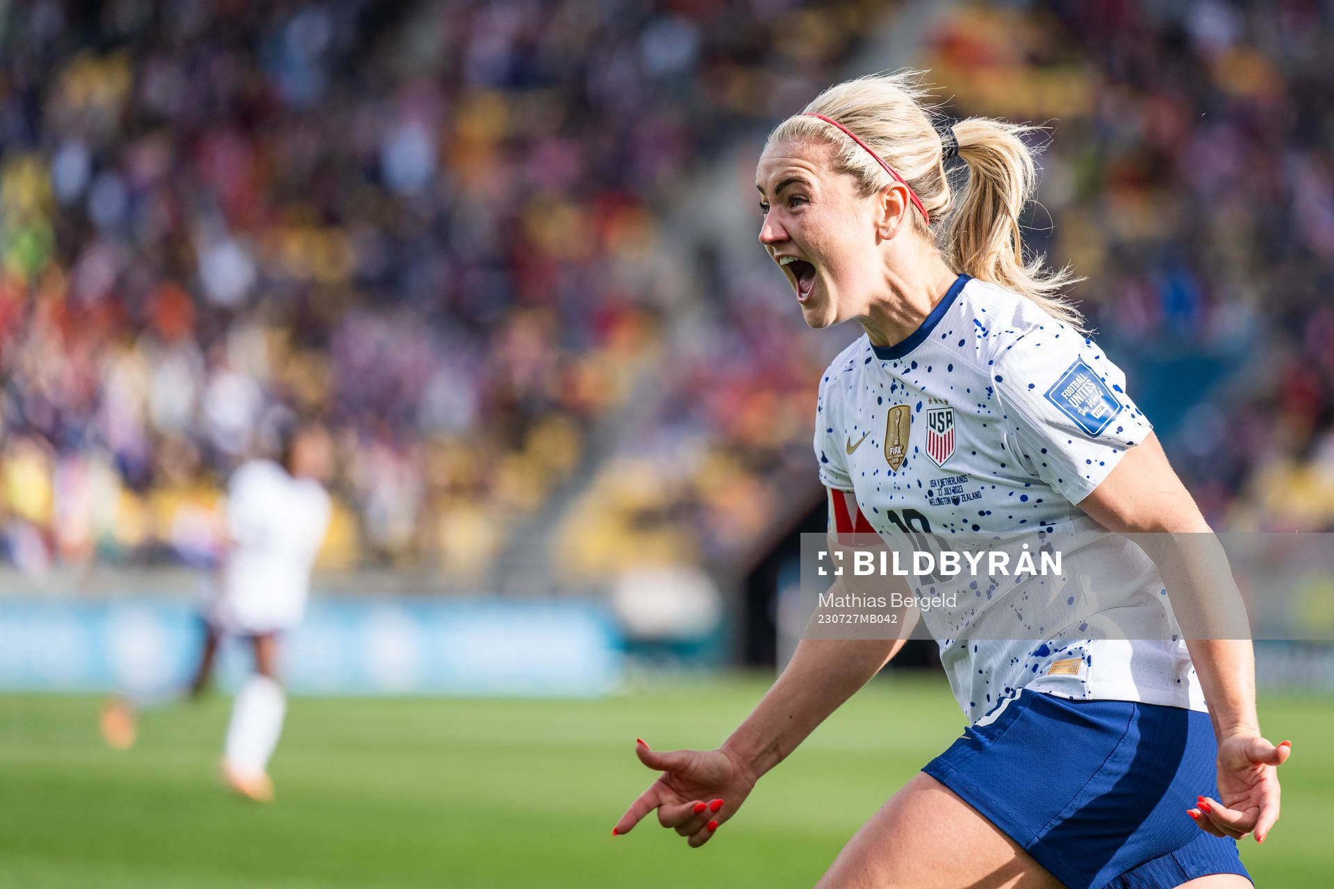 Lindsey Horan of USA celebrates