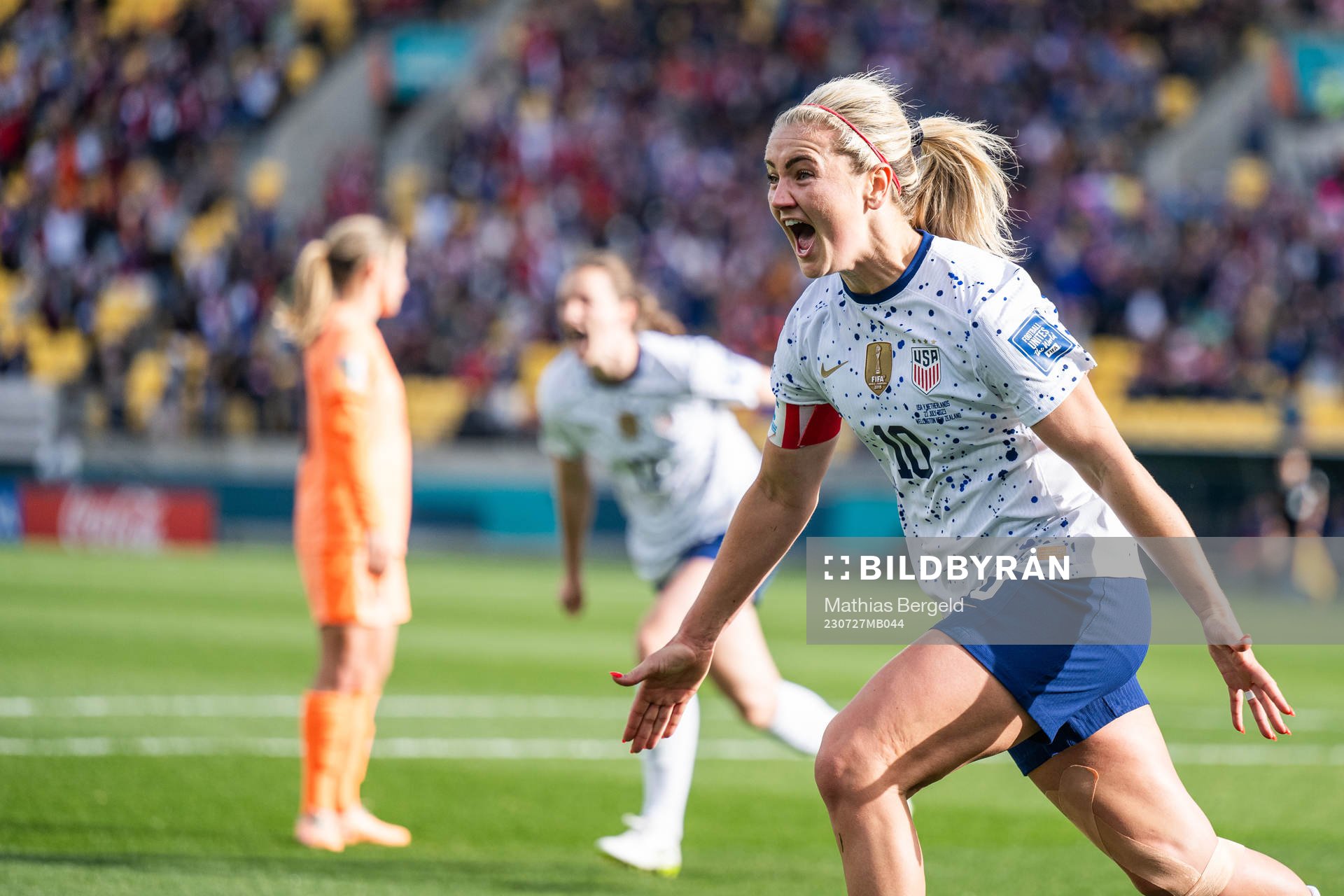 Lindsey Horan of USA celebrates