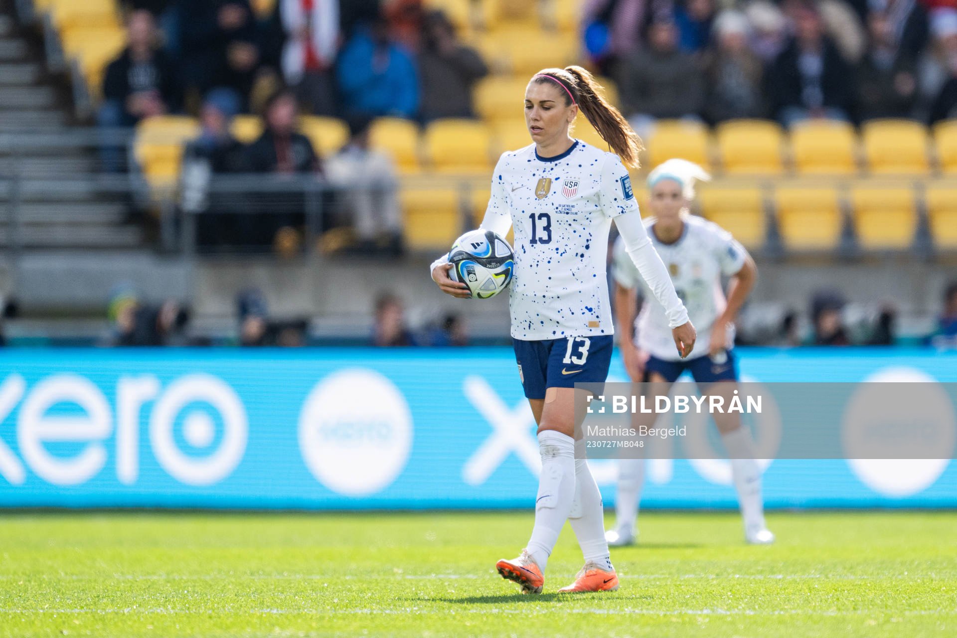 Alex Morgan of USA looks dejected