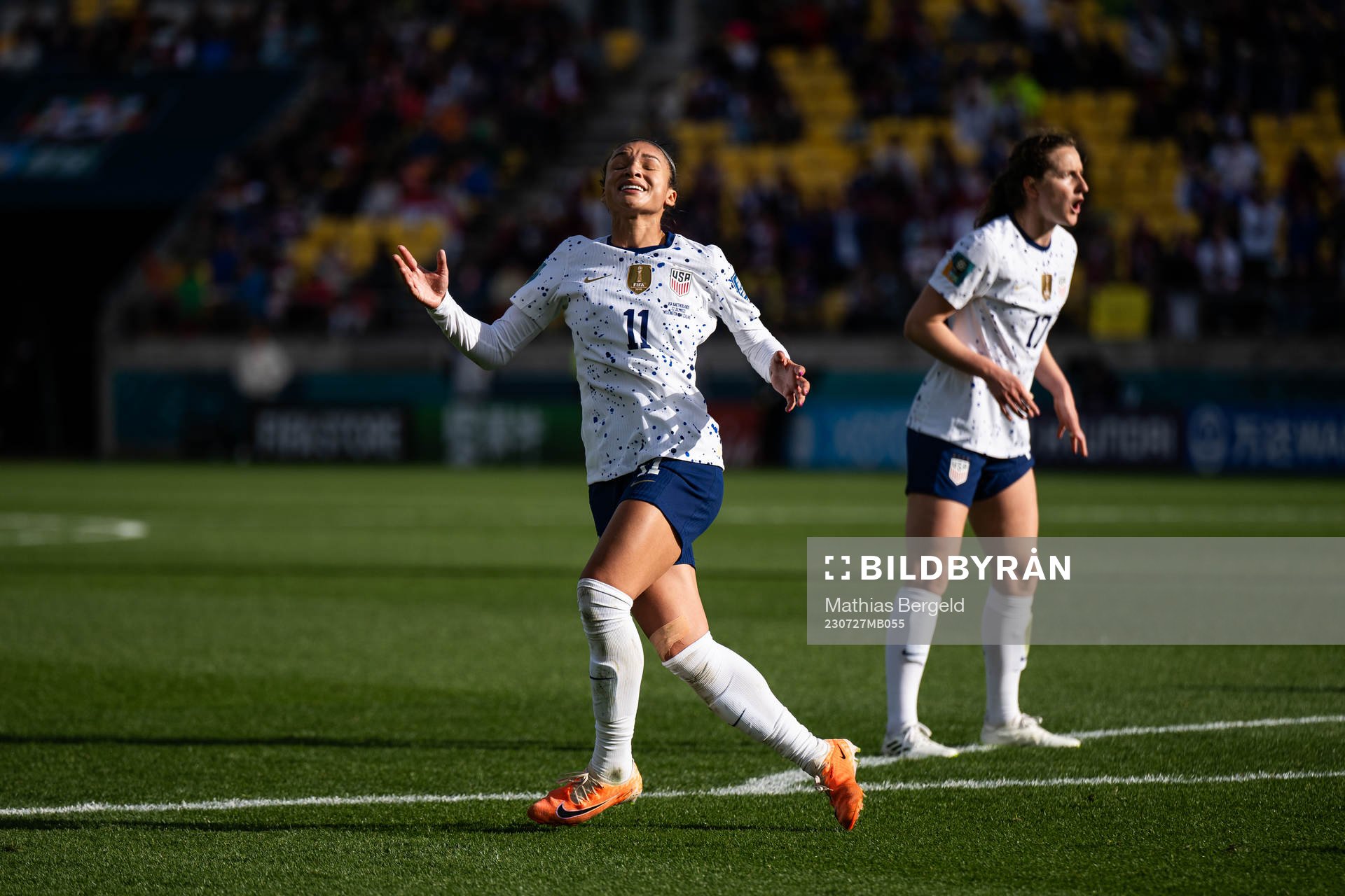 Sophia Smith of USA looks dejected