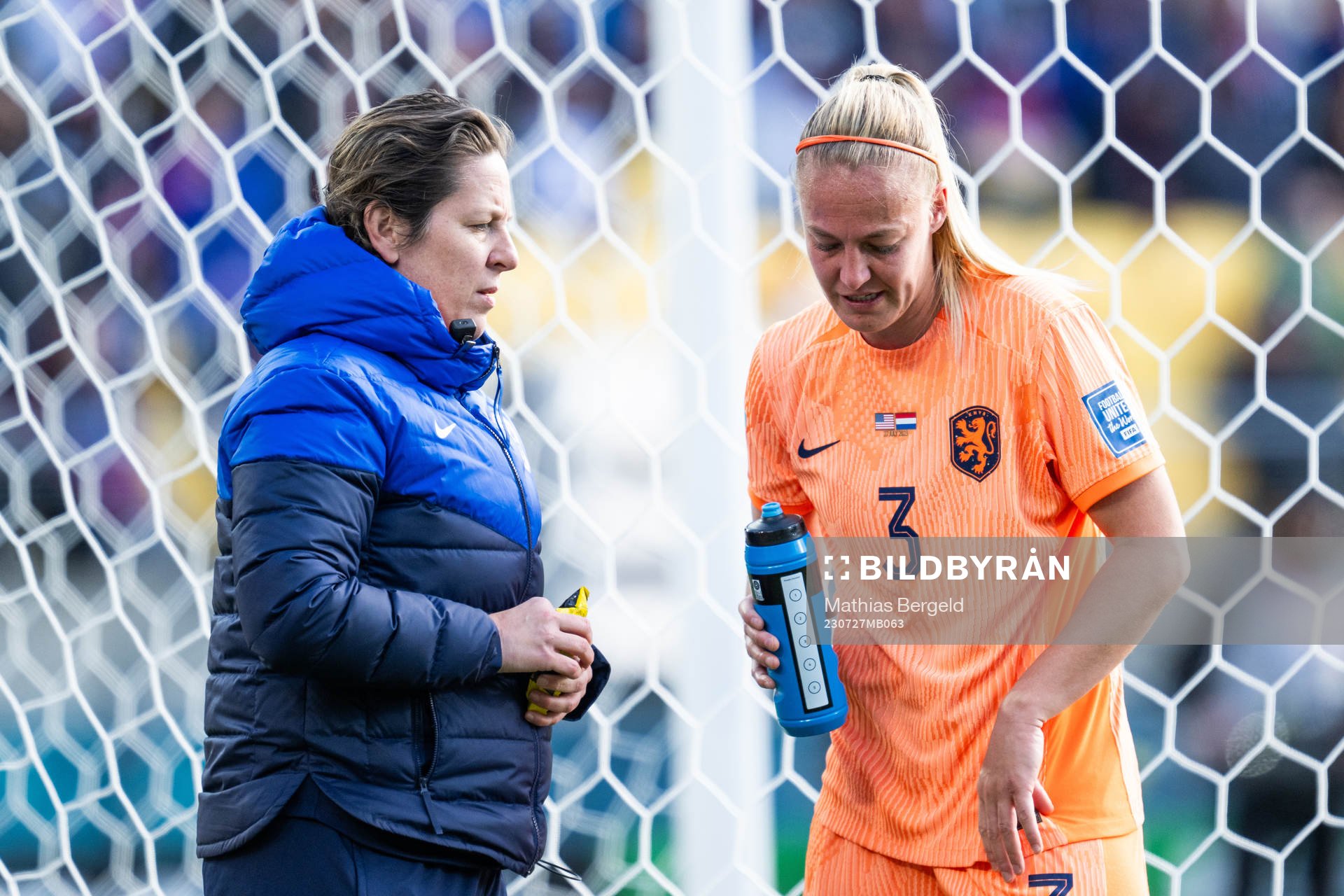 Stefanie van der Gragt of Netherlands in pain
