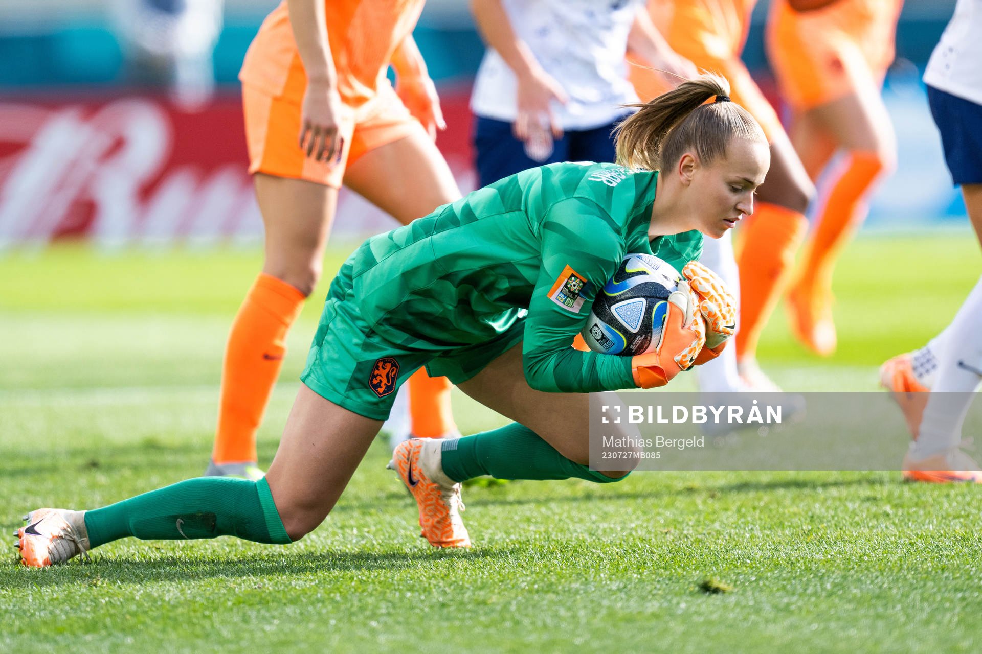 goalkeeper Daphne van Domselaar of Netherlands