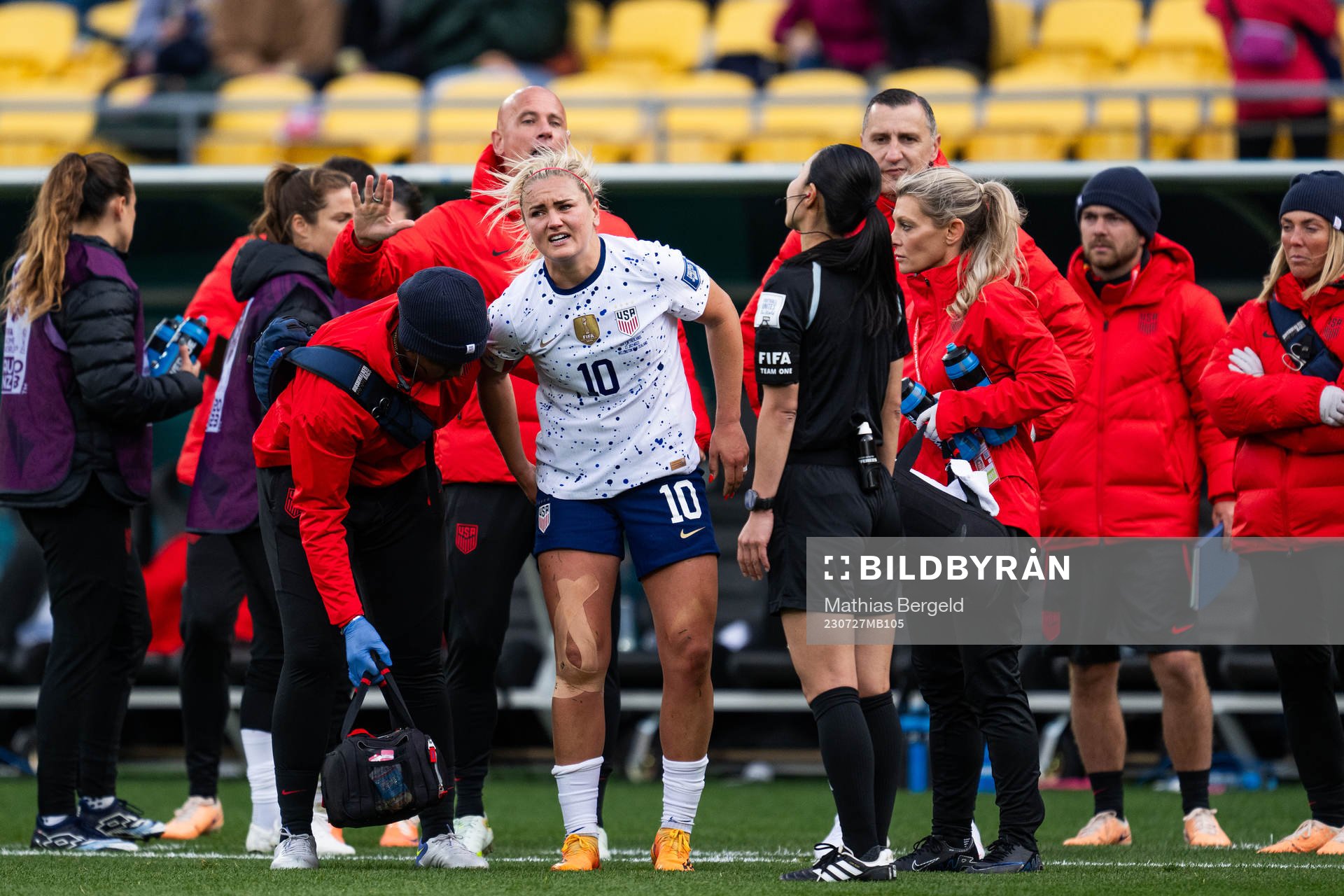 Lindsey Horan of USA in pain