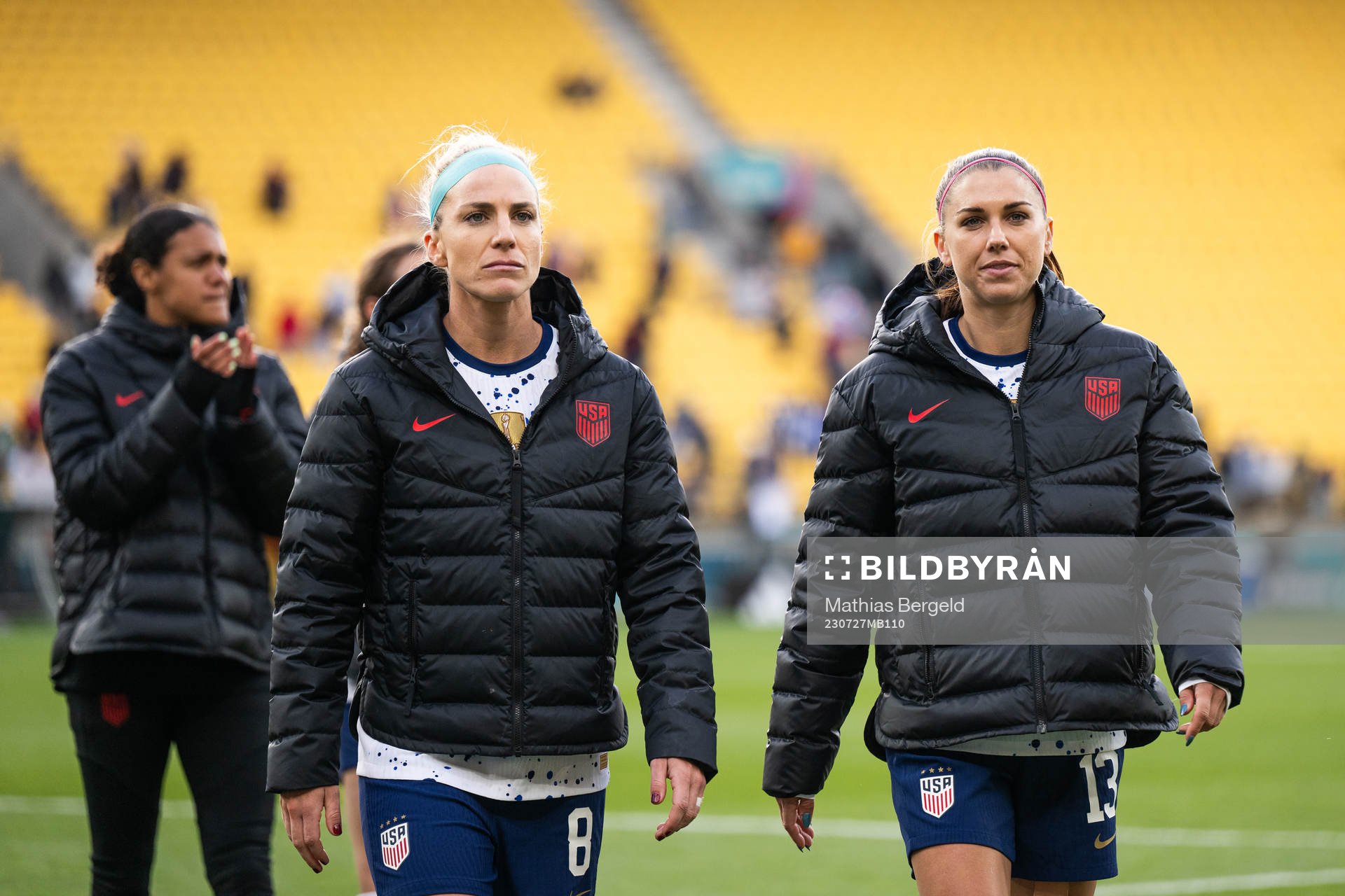 Julie Ertz and Alex Morgan of USA
