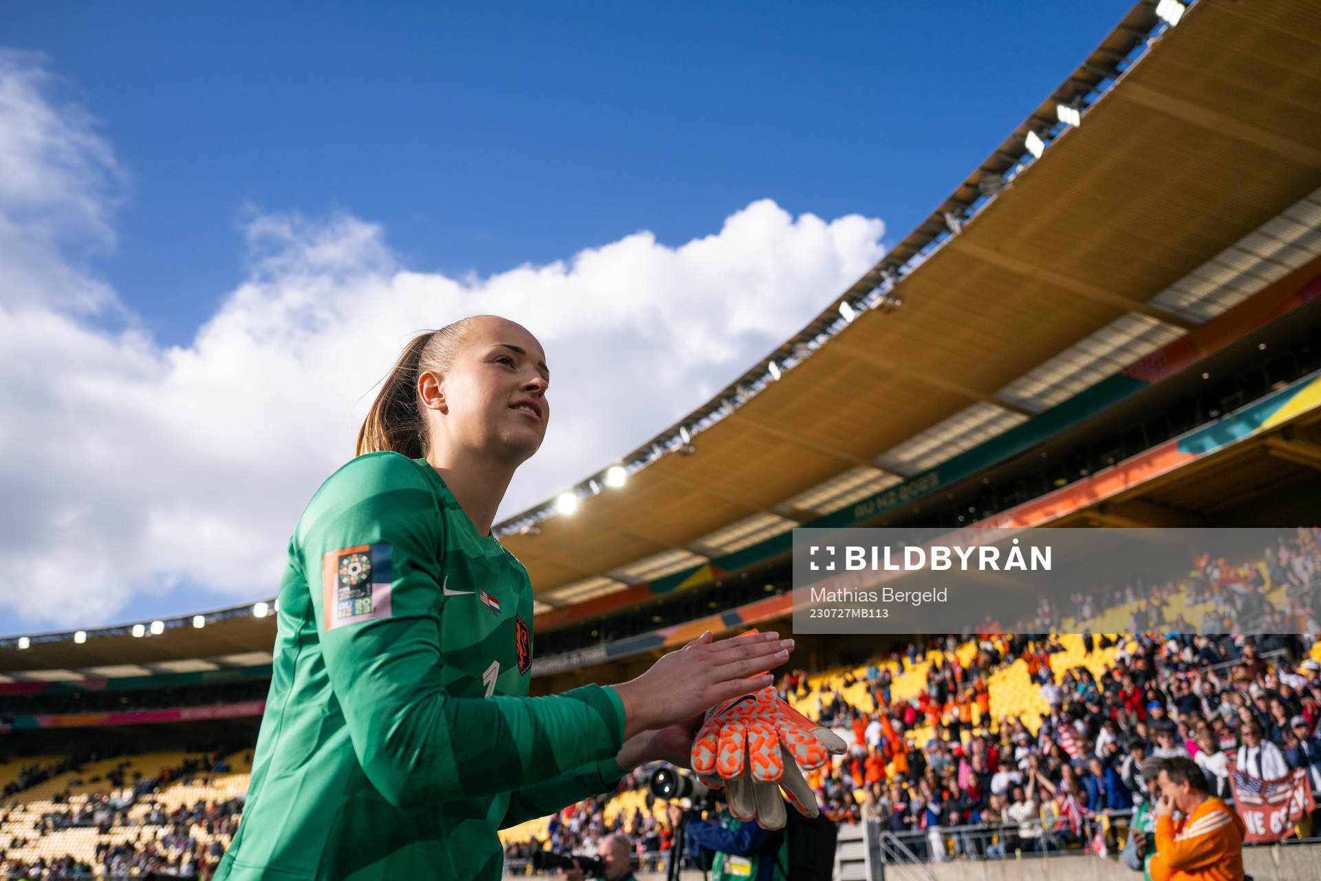 goalkeeper Daphne van Domselaar of Netherlands