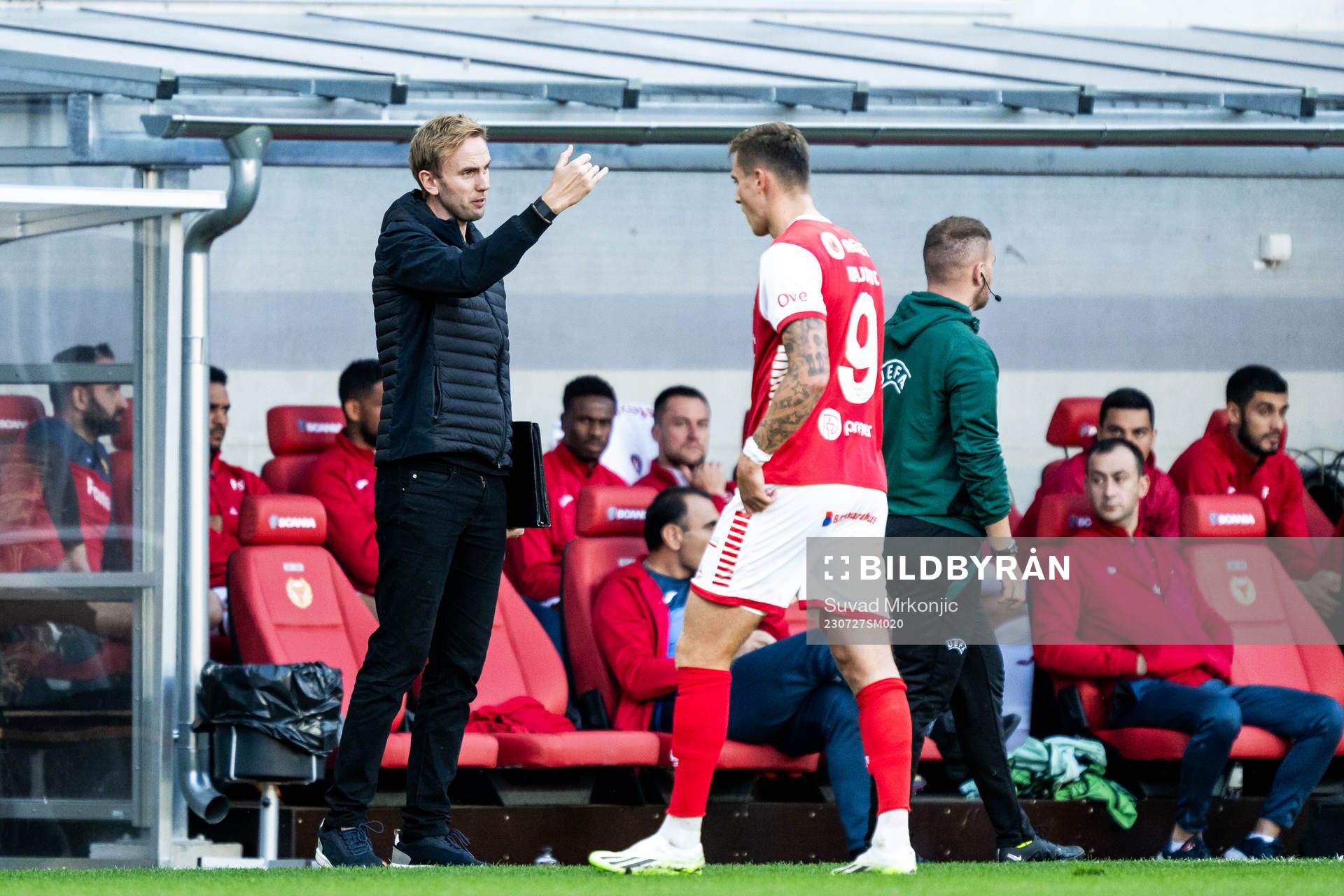 Henrik Jensen, head coach and Mileta Rajovic of Kalmar