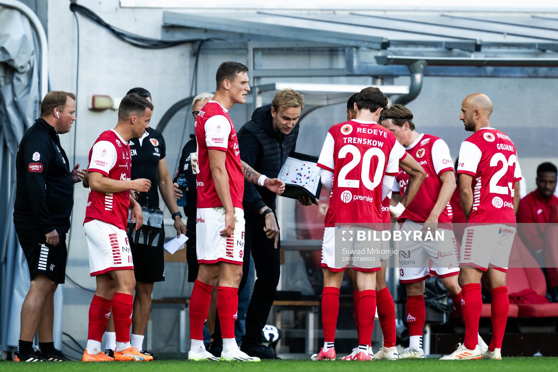 Henrik Jensen, head coach and players of Kalmar