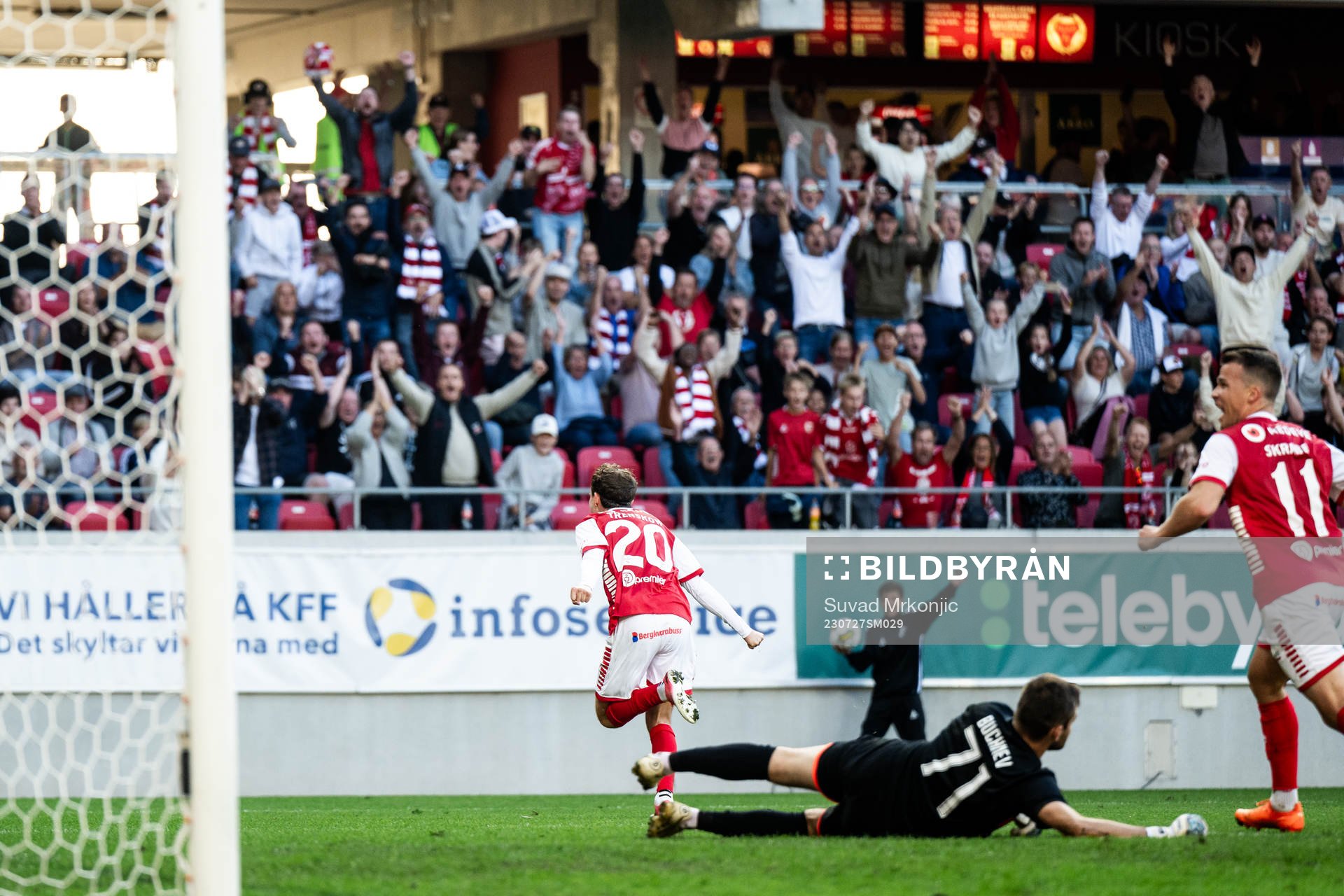 Jacob Trenskow of Kalmar celebrates