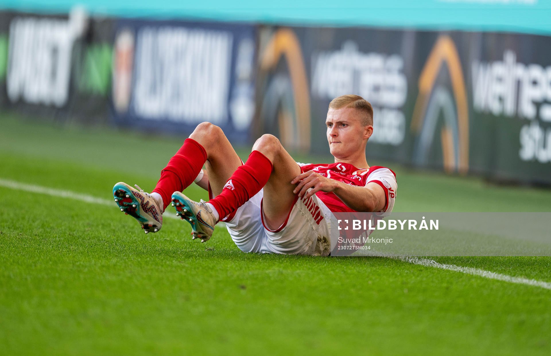 David Kristjan Olafsson of Kalmar looks dejected