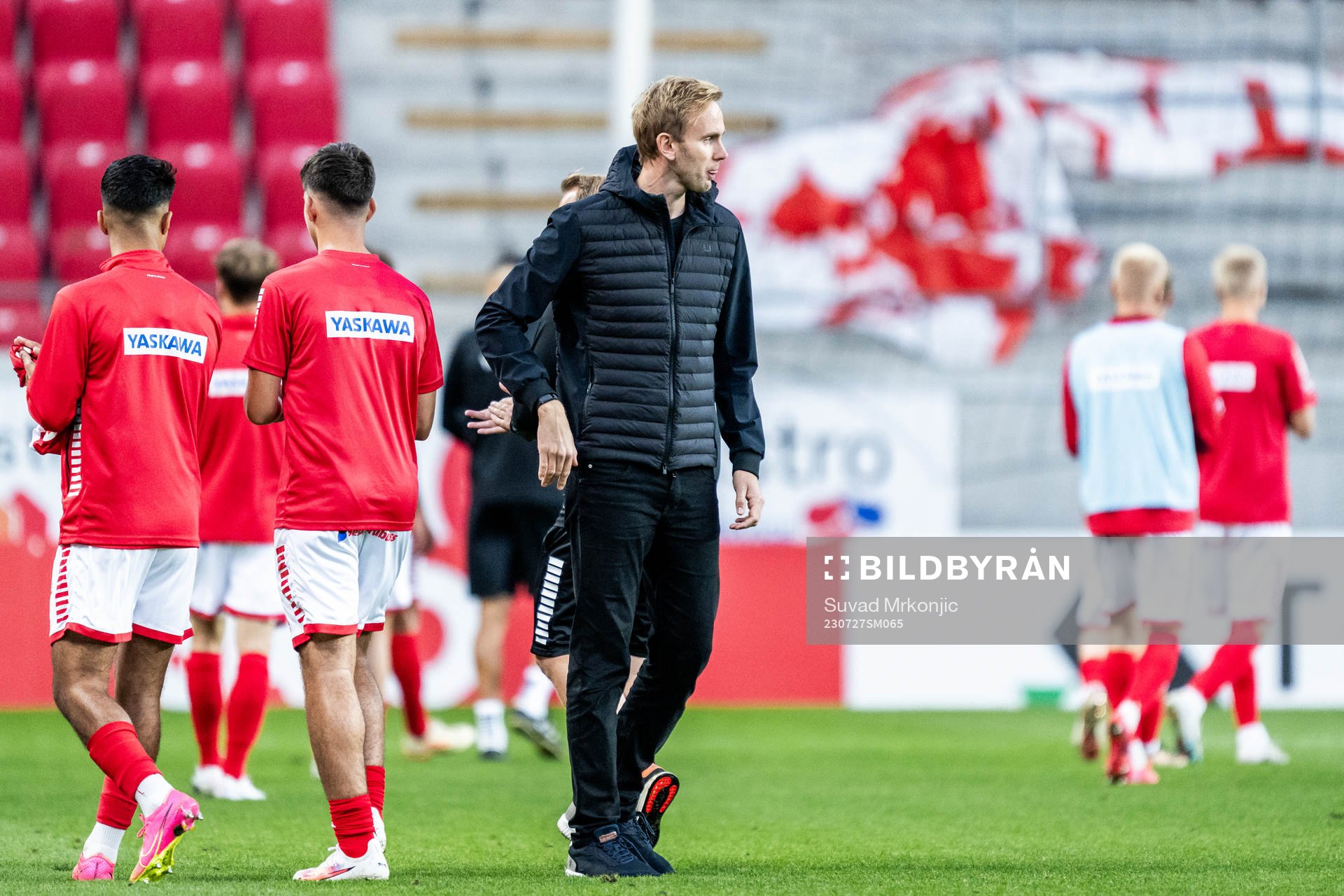 Henrik Jensen, head coach of Kalmar looks dejected
