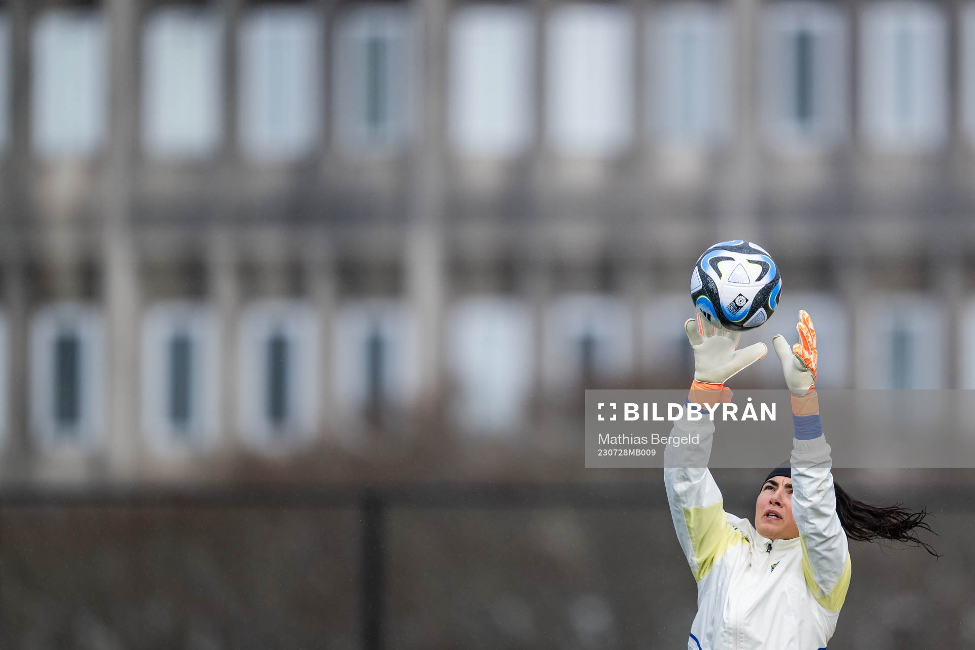 Goalkeeper Zecira Musovic of the Swedish women's national
